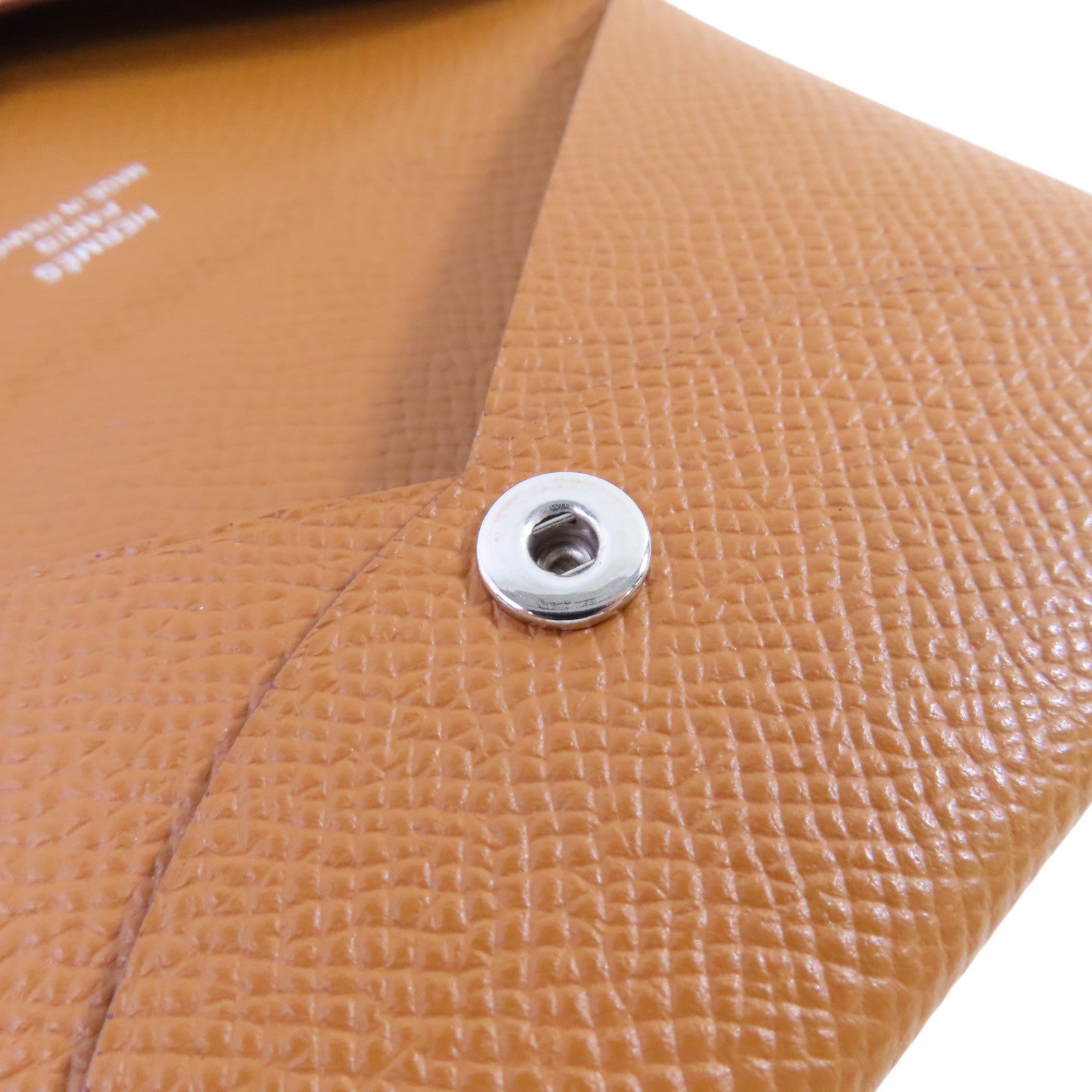 HERMES Epsom皮革Calvi Card Case銀扣卡套