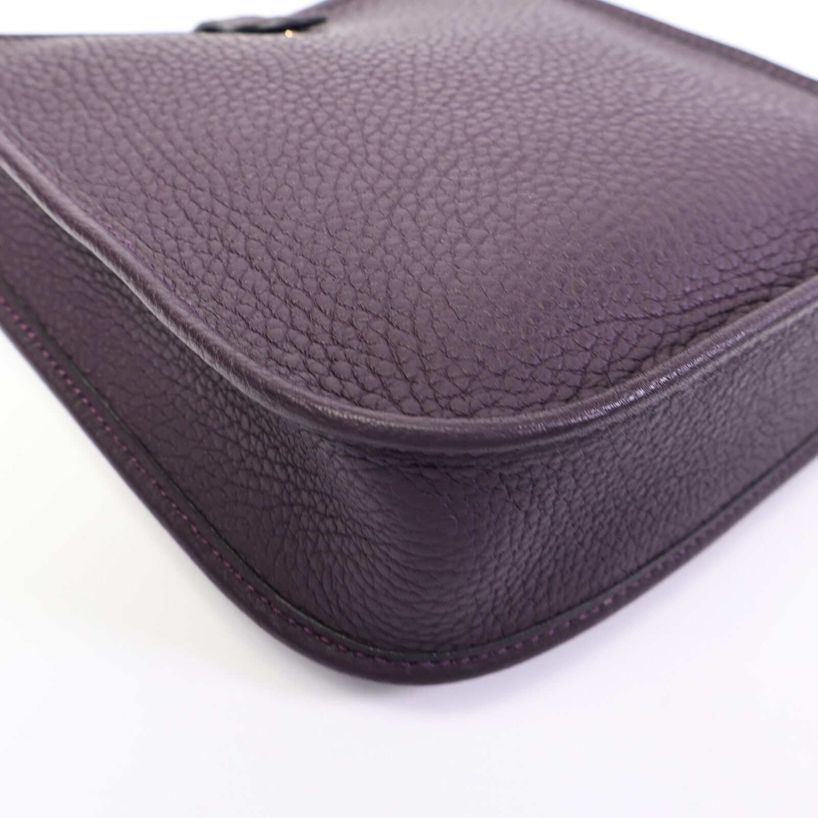HERMES Clemence皮革Evelyne TPM肩背袋Raisin
