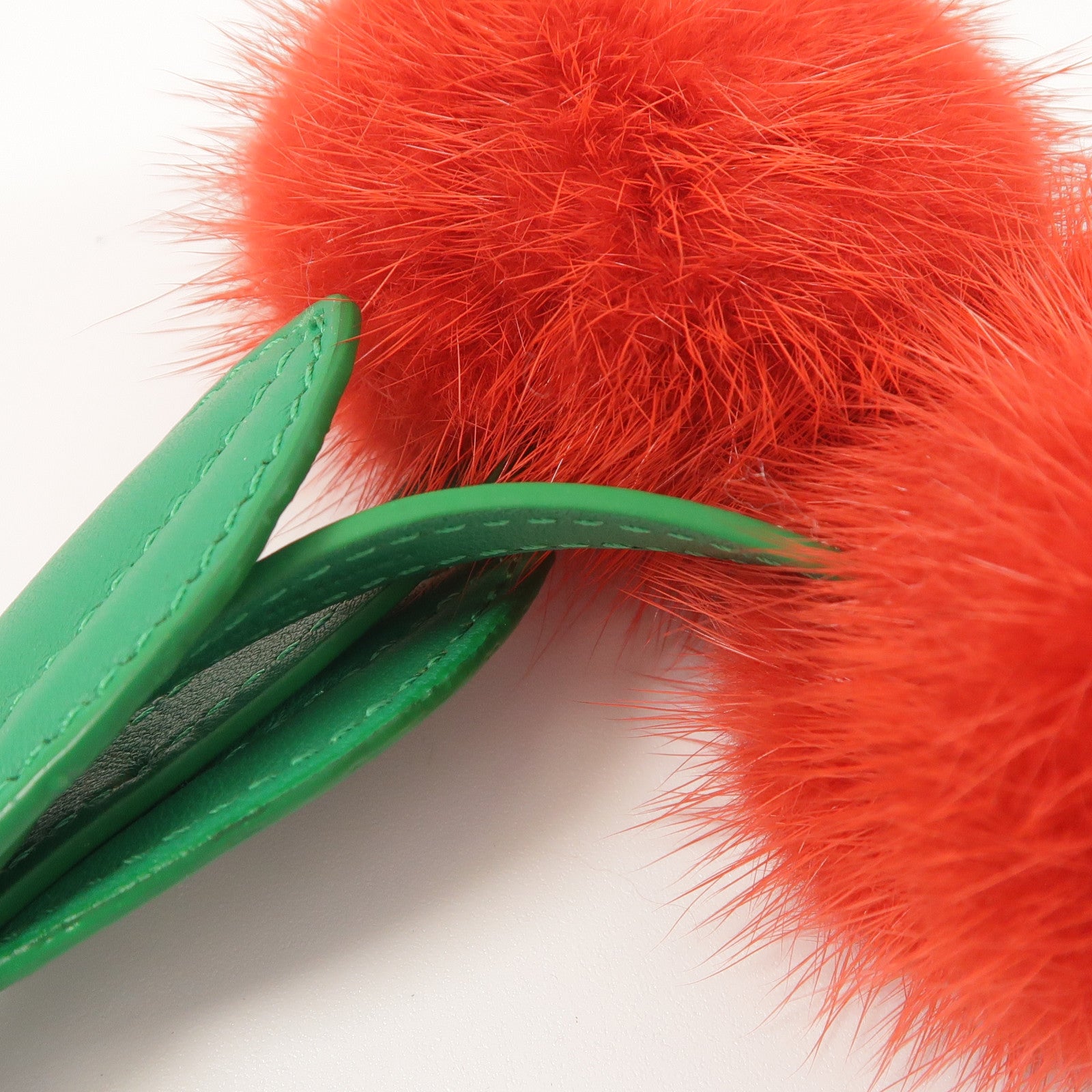 FENDI Mink Fur/牛皮皮革Charm掛飾