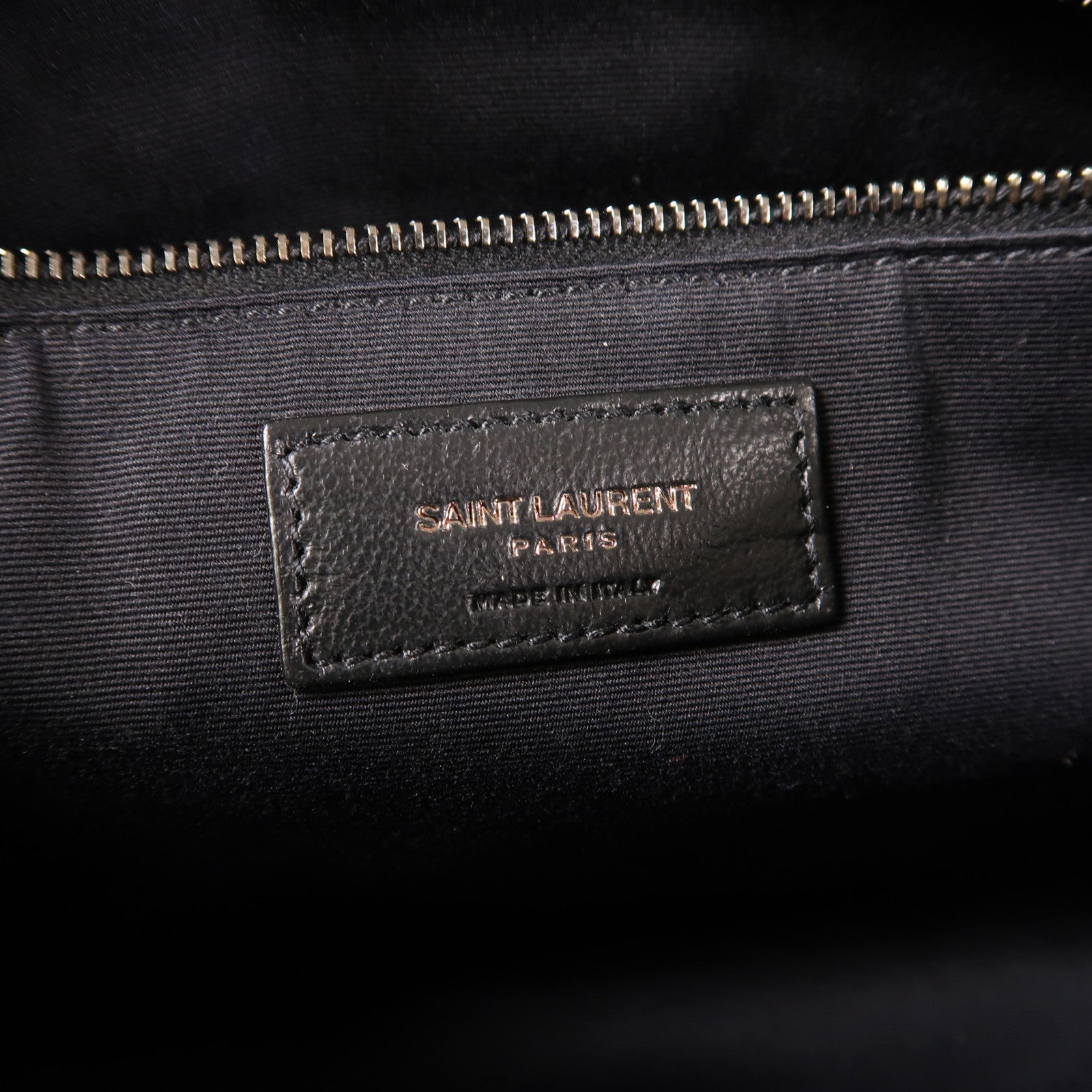 SAINT LAURENT 牛皮皮革Niki銀扣鏈帶肩背袋灰色