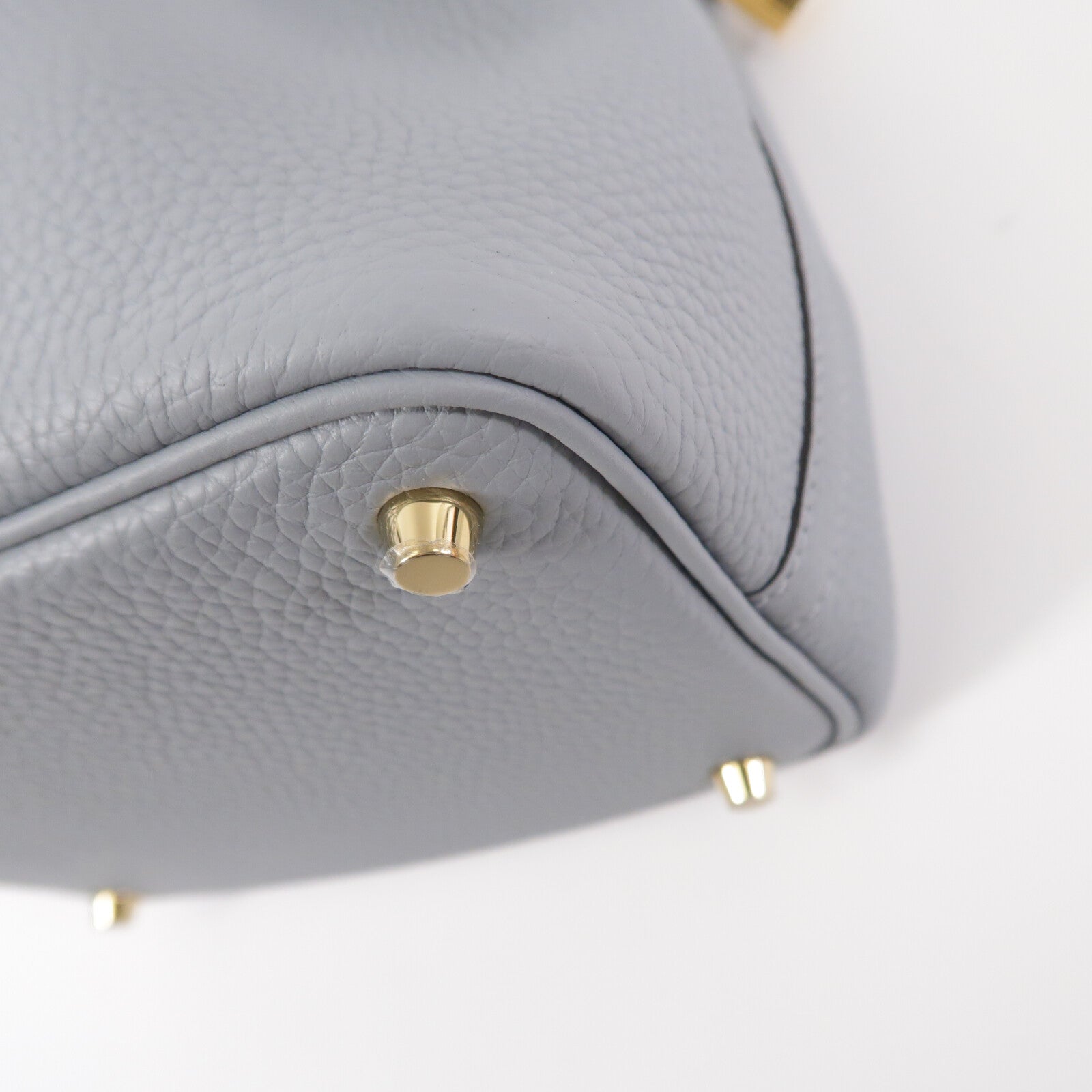 HERMES Clemence皮革Picotin PM手挽袋Gris Pantin