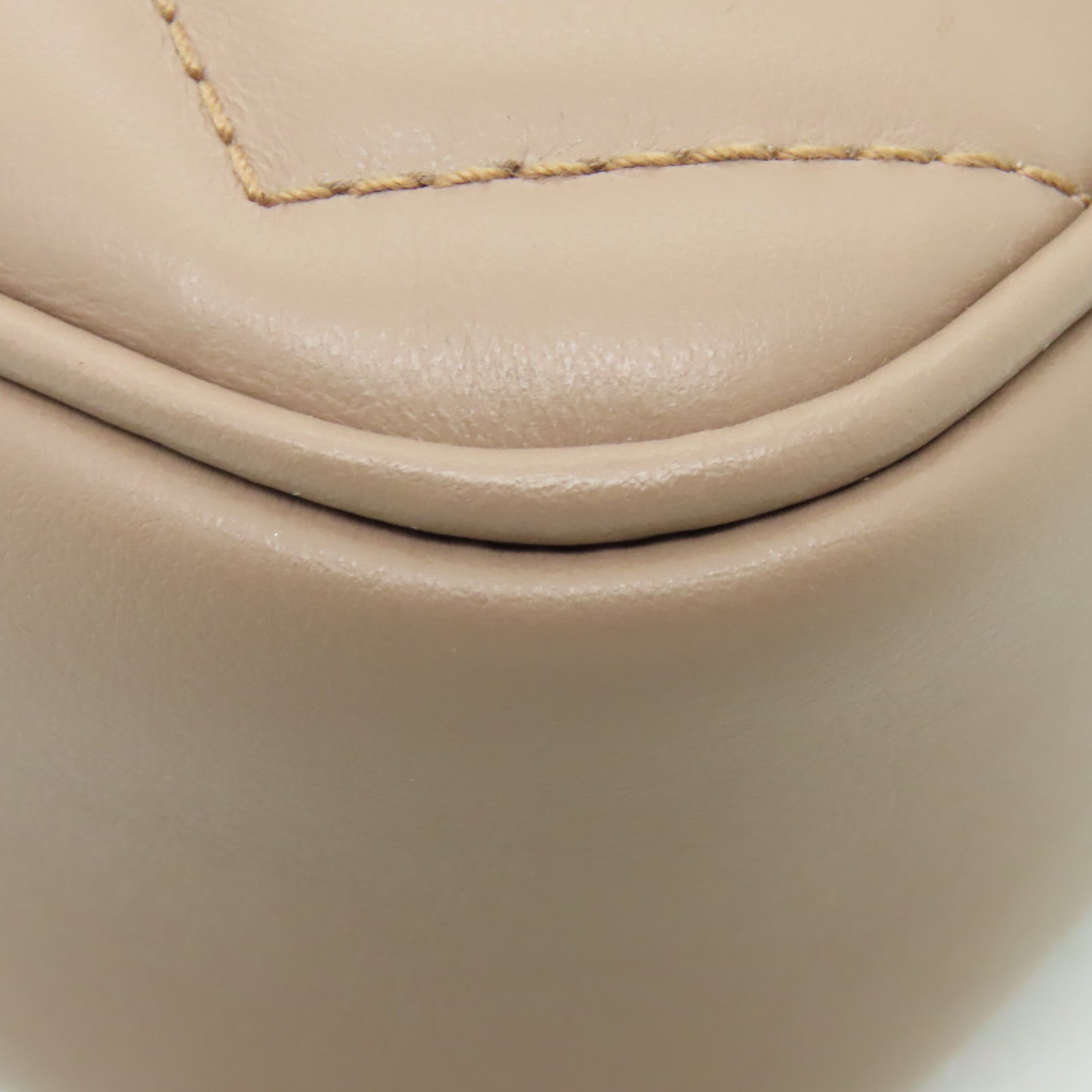 GUCCI 【激減優惠】牛皮皮革GG Marmont Mini金扣肩背袋啡色