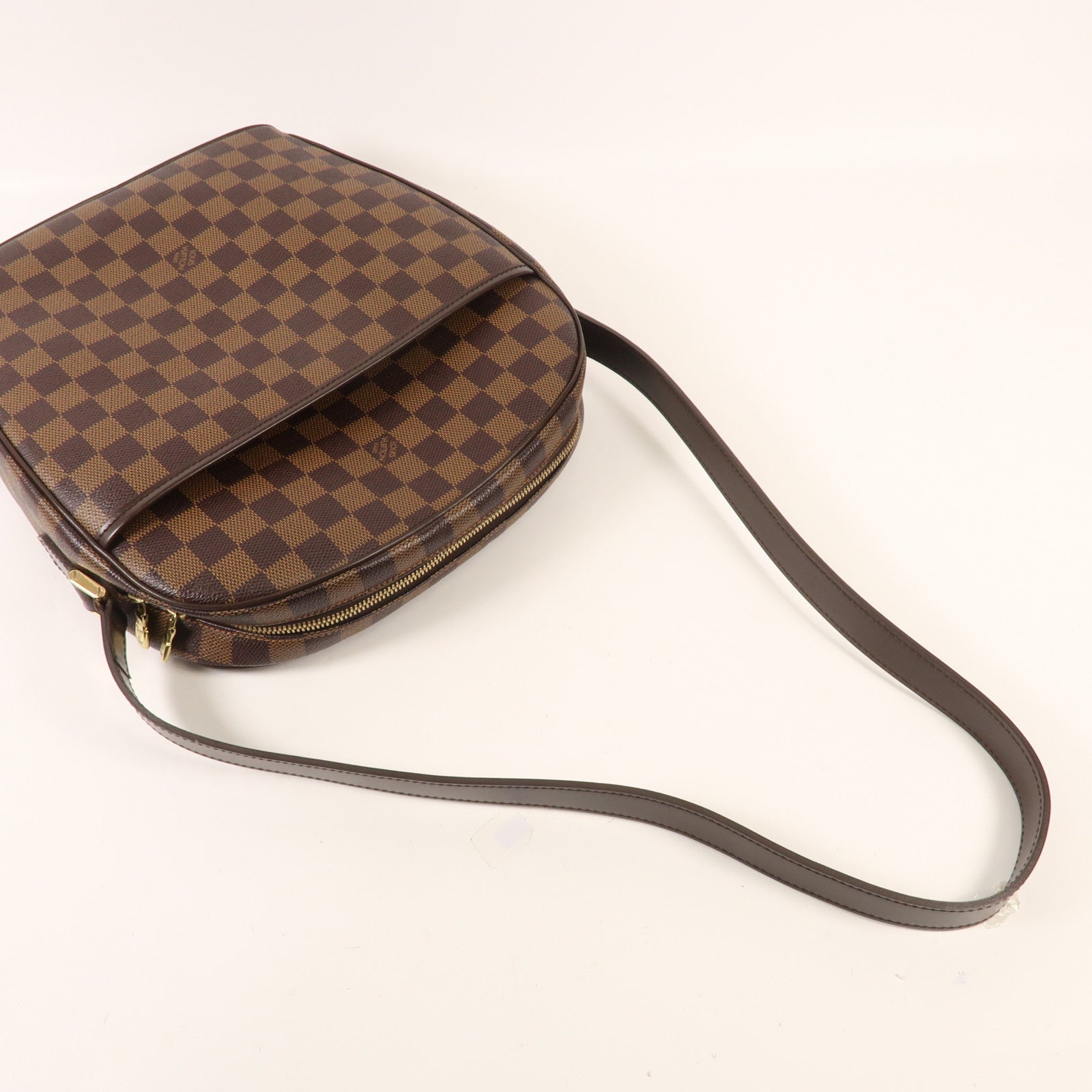 LOUIS VUITTON Damier Ebene Ipanema GM金扣肩背袋