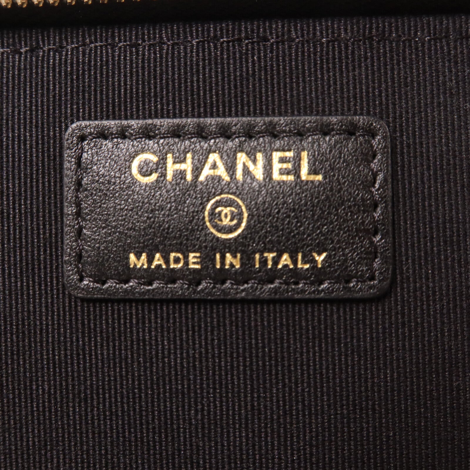 CHANEL 羊皮皮革Vanity Case鏈帶手挽肩背兩用袋