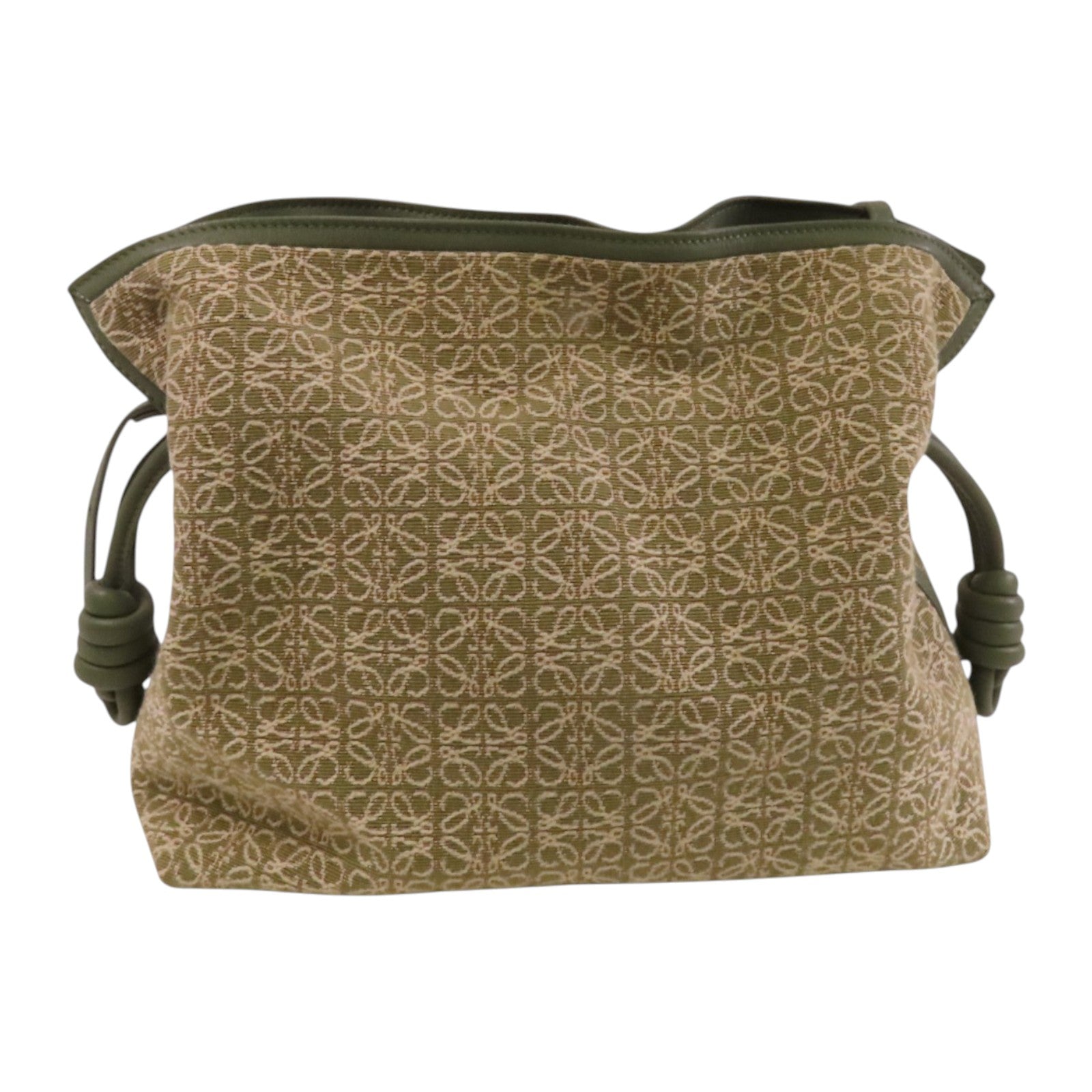 LOEWE 帆布/牛皮皮革Flamenco Medium肩背袋