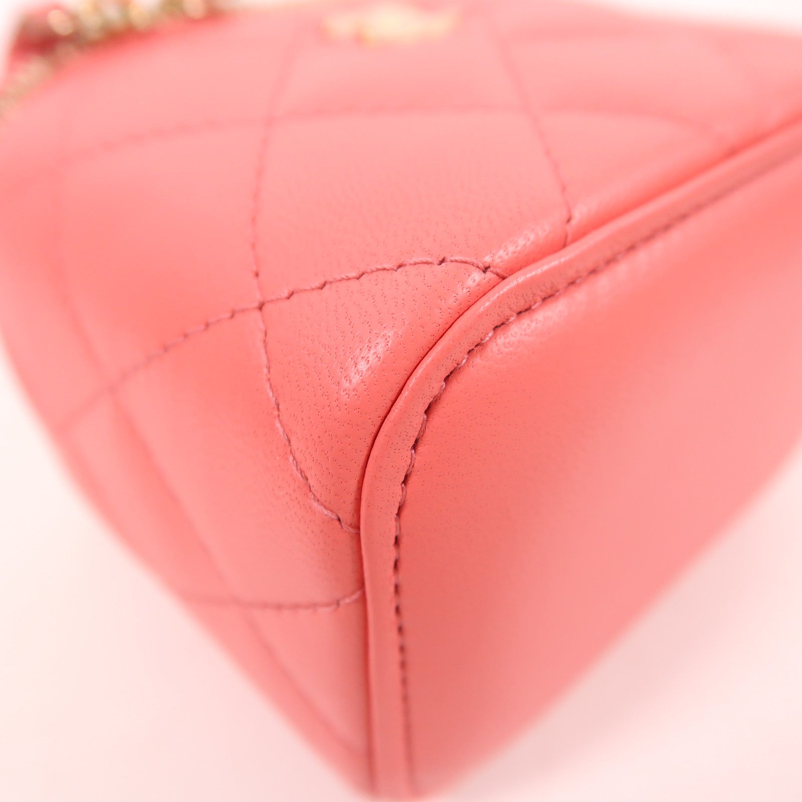 CHANEL 【激減優惠】羊皮皮革Mini Vanity金扣鏈帶肩背袋