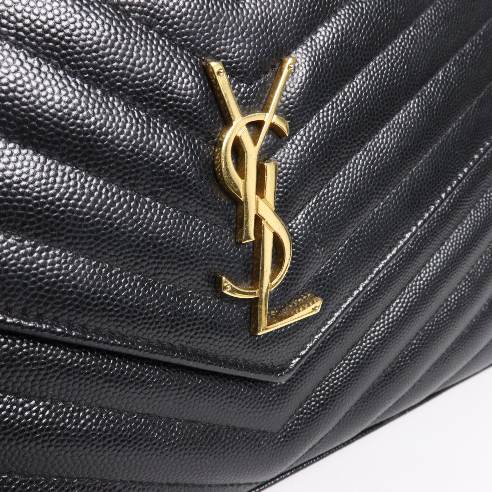 SAINT LAURENT 牛皮皮革Cassandre Envelope鏈帶肩背袋