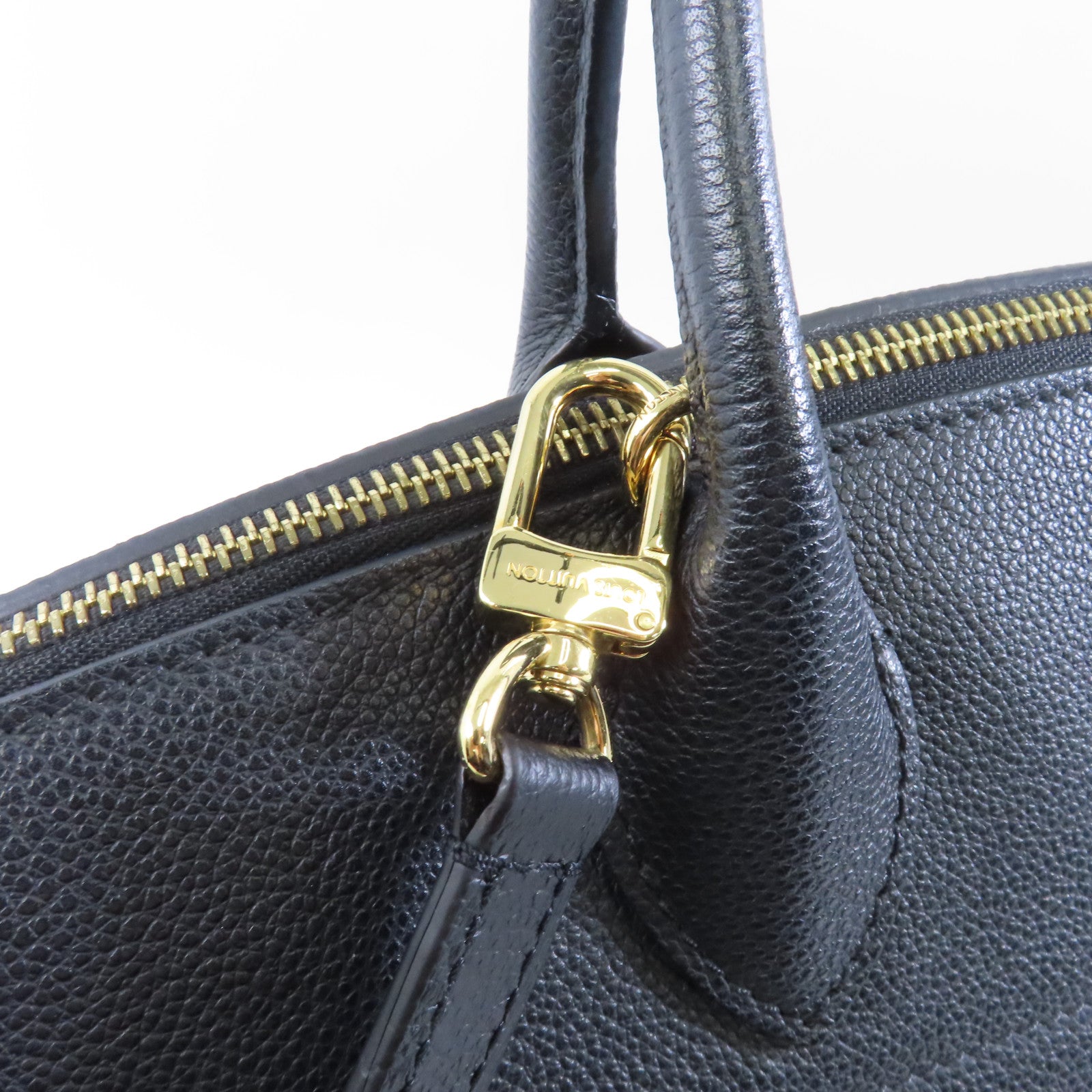 LOUIS VUITTON Monogram Empreinte PontNeuf GM金扣手挽肩背兩用袋黑色