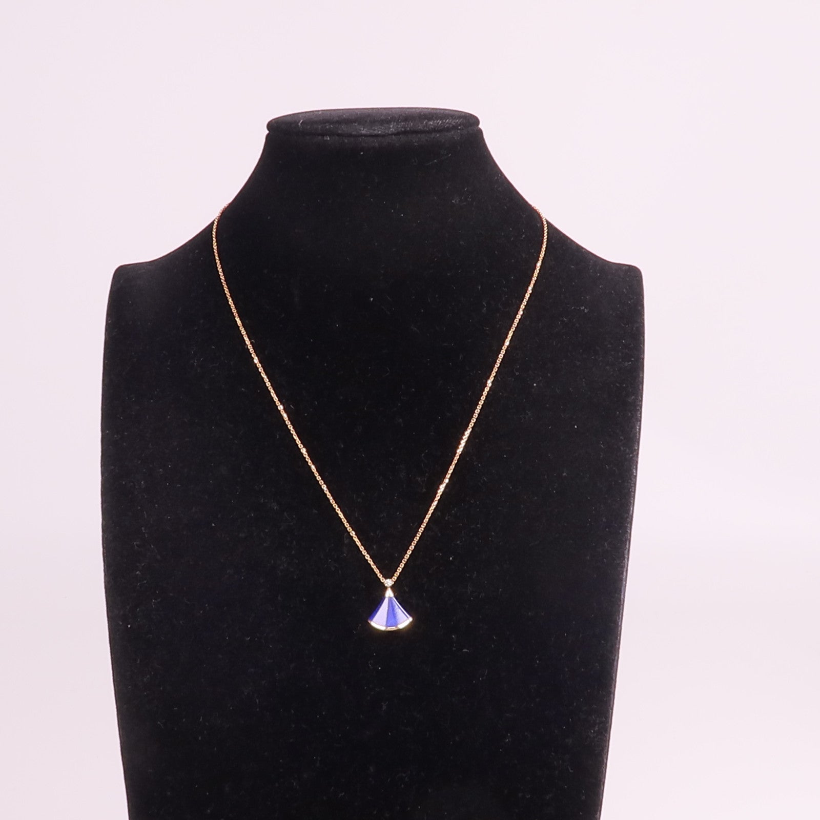 BVLGARI 18K玫瑰金Divas' Dream青金石/鑽石項鍊