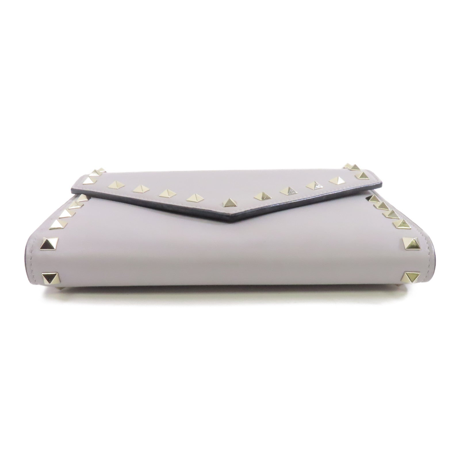 Valentino 【激減優惠】牛皮皮革Chain Shoulder Bag金扣鏈帶肩背袋灰色