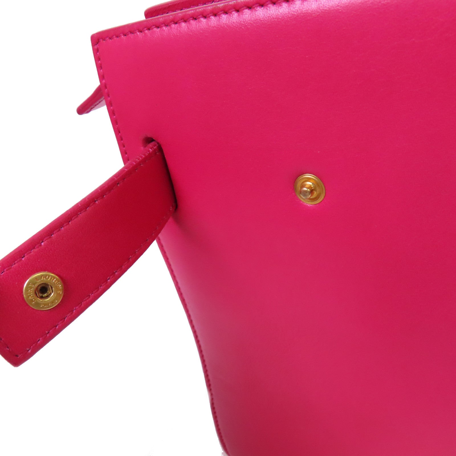 SAINT LAURENT 牛皮皮革Sac de Jour Clutch Bag金扣手拿包粉紅色