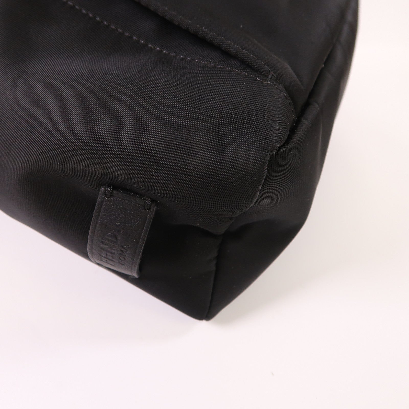 FENDI 尼龍/Fur Moster Backpack銀扣背包