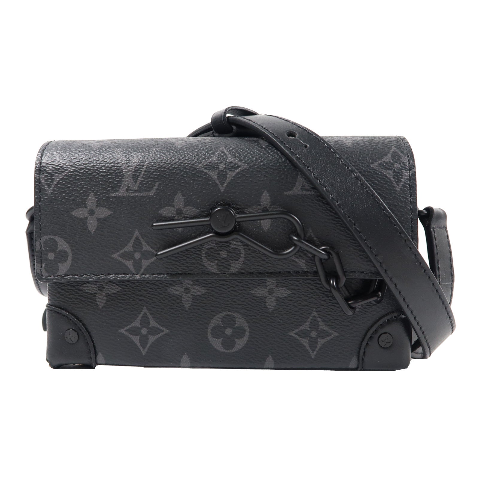 LOUIS VUITTON Monogram Eclipse Steamer Wearable Wallet肩背袋黑色