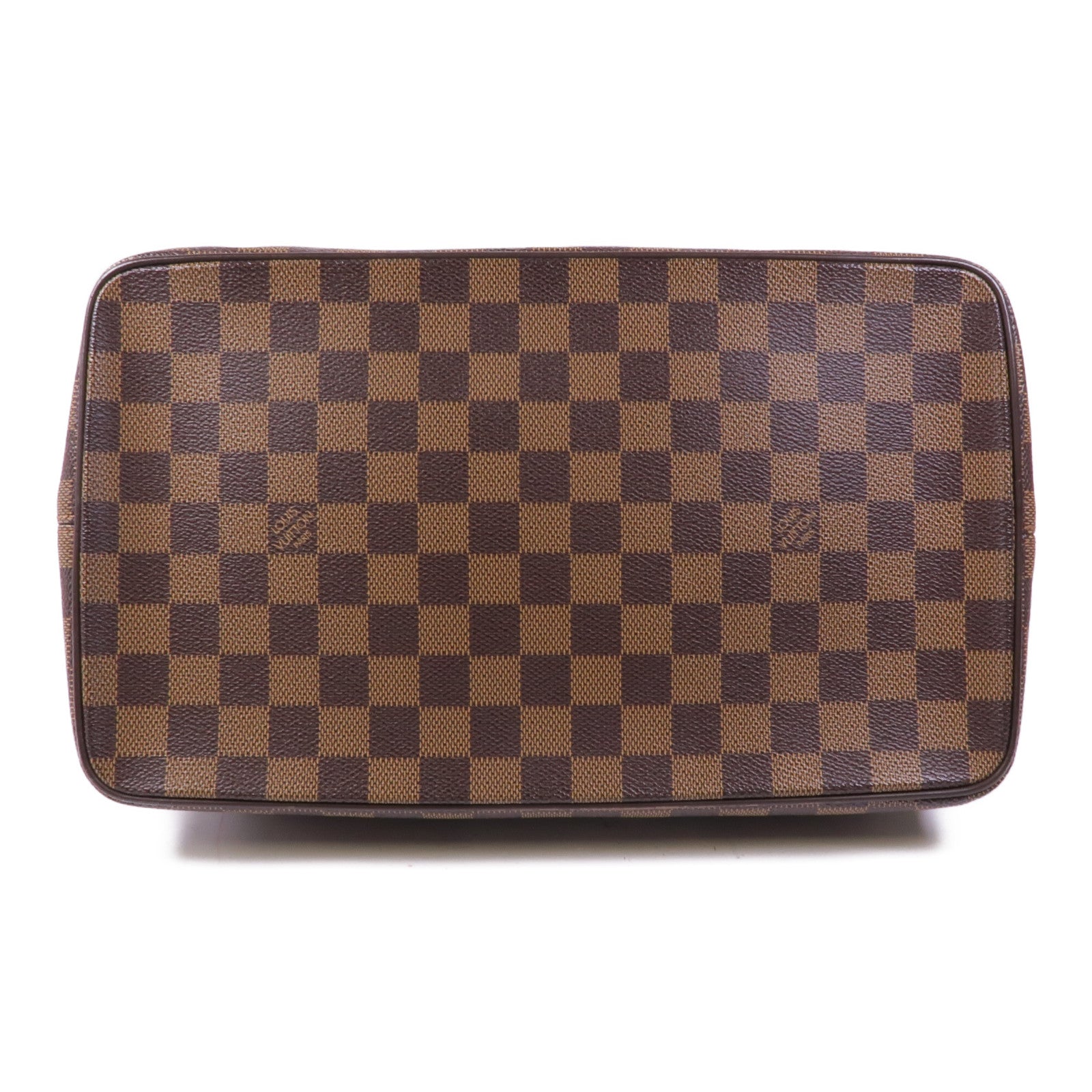 LOUIS VUITTON Damier Saleya MM金扣肩背袋/手挽袋棕色