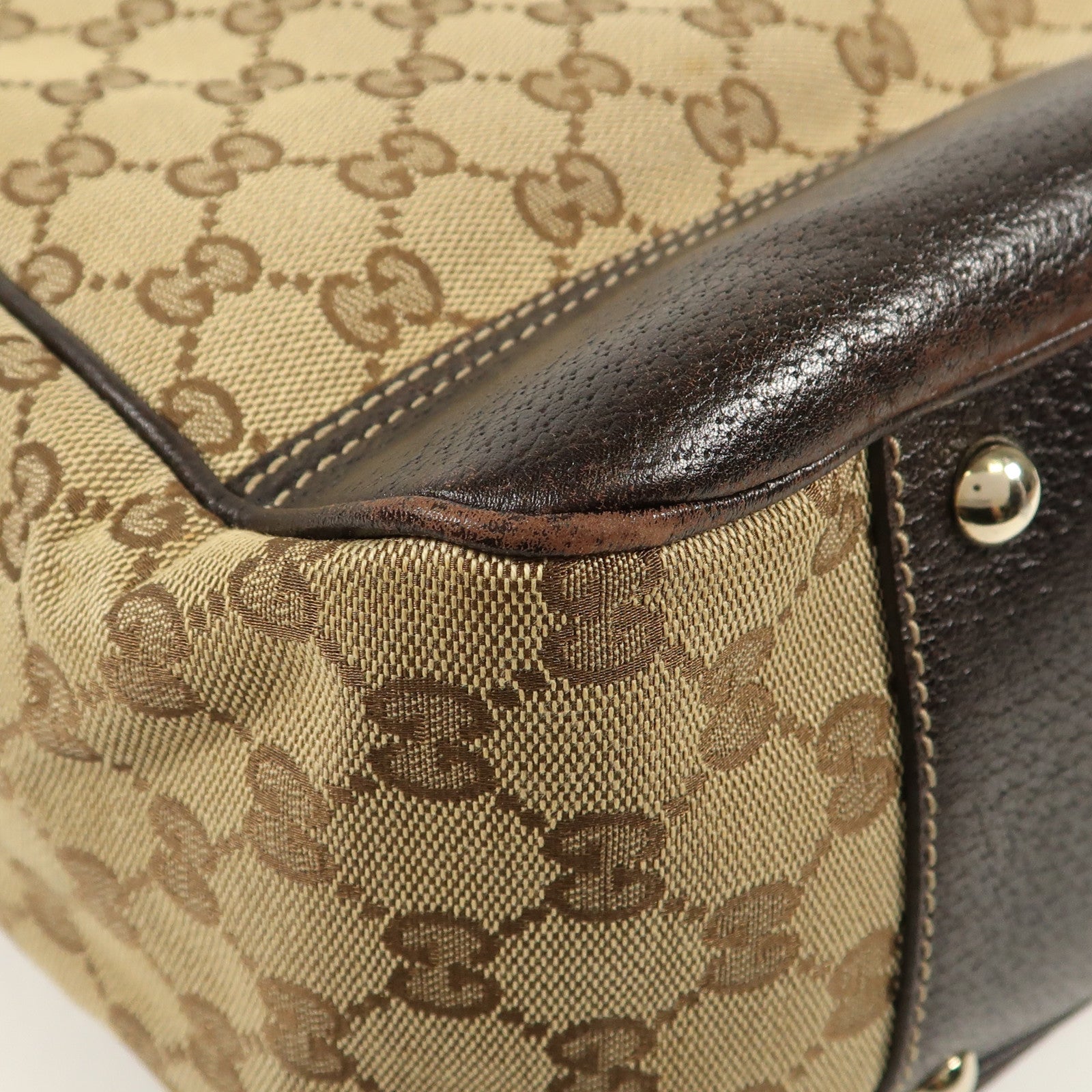 GUCCI 帆布Shoulder Bag金扣肩背袋
