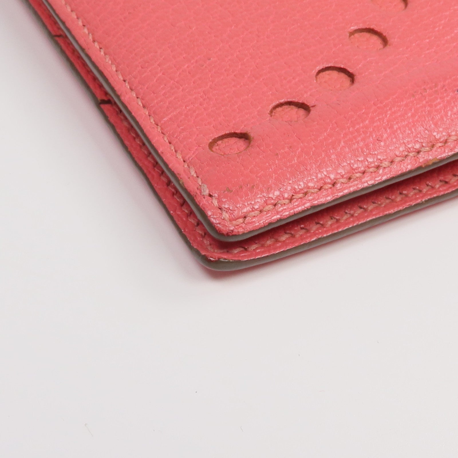 HERMES 山羊皮革Evelyne Long Wallet長錢包Rose Lipstick