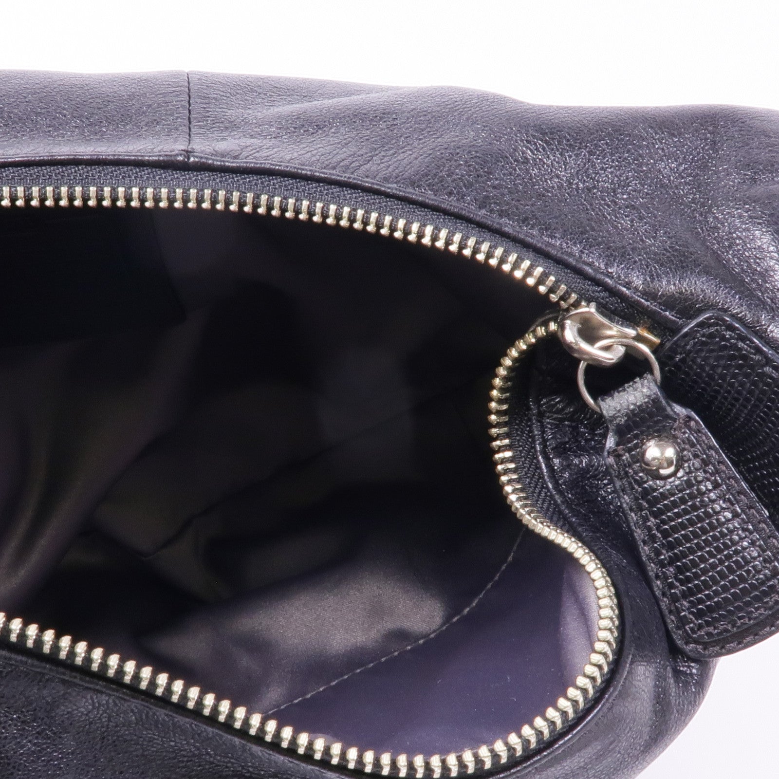 COACH 牛皮皮革Shoulder Bag銀扣肩背袋