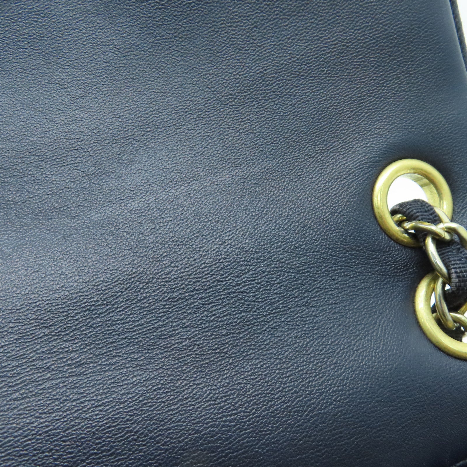 CHANEL 【激減優惠】羊皮皮革Chain Shoulder金扣肩背袋藍色