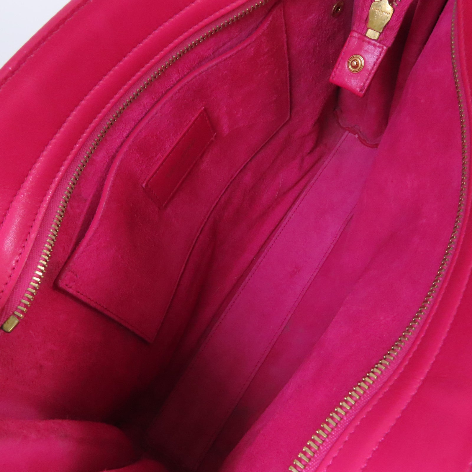 SAINT LAURENT 牛皮皮革Sac de Jour Clutch Bag金扣手拿包粉紅色