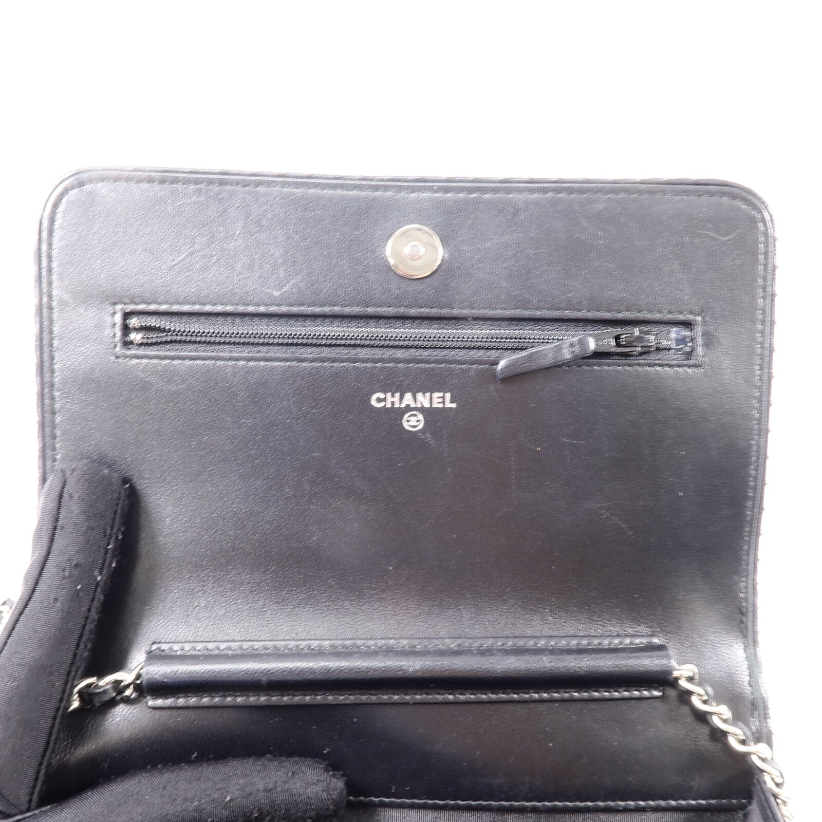 CHANEL 牛皮皮革WOC Wallet On Chain鏈帶肩背袋