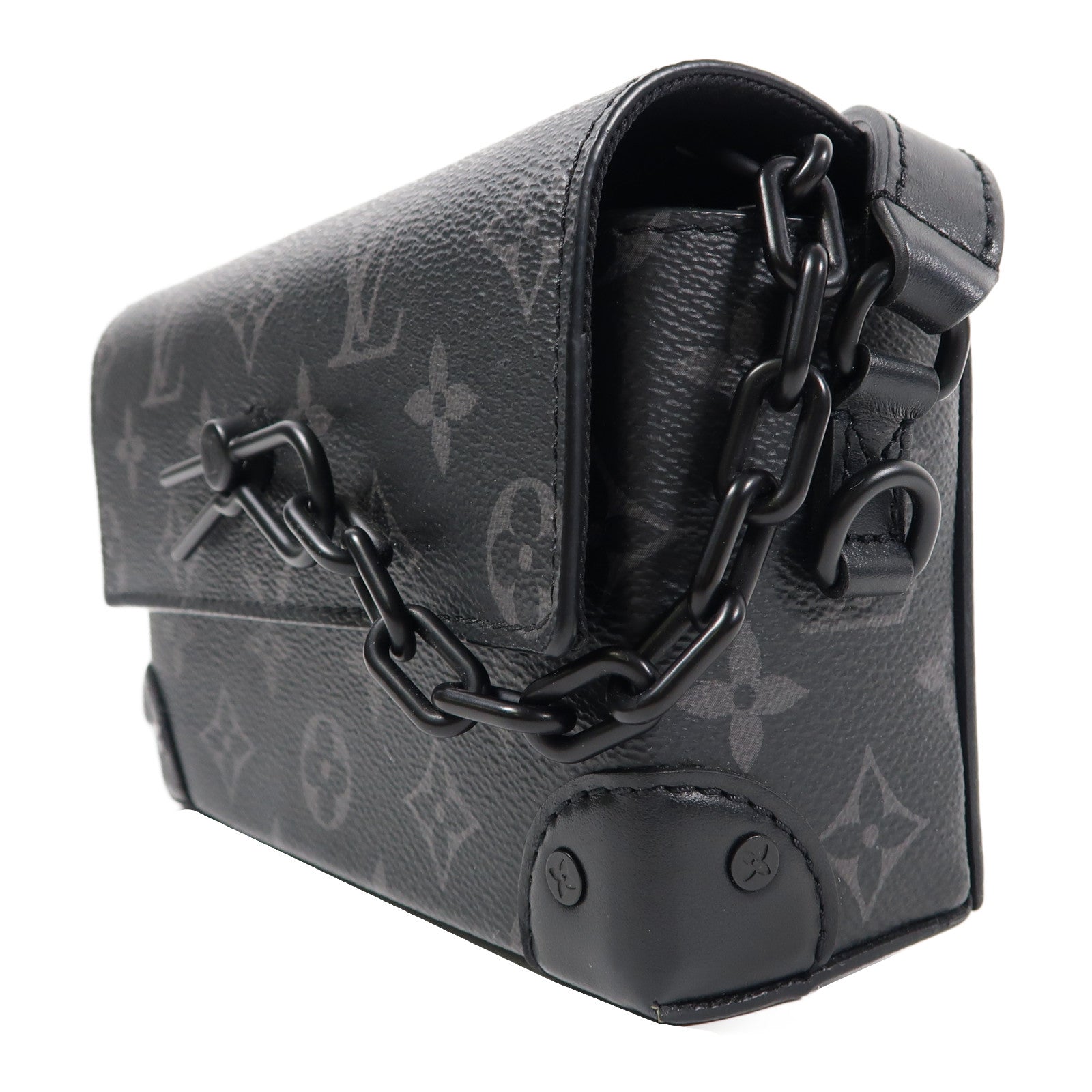 LOUIS VUITTON Monogram Eclipse Steamer Wearable Wallet肩背袋黑色