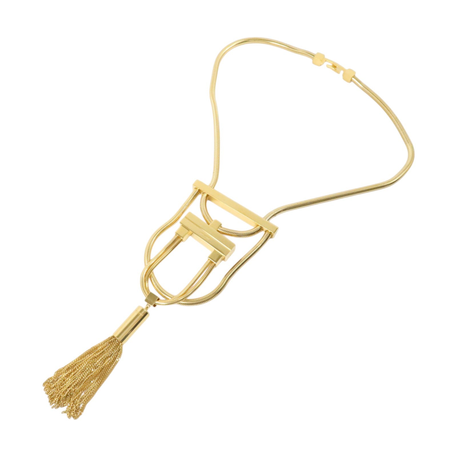 YVES SAINT LAURENT 金屬Multi Layer Tassel Statement Necklace項鏈