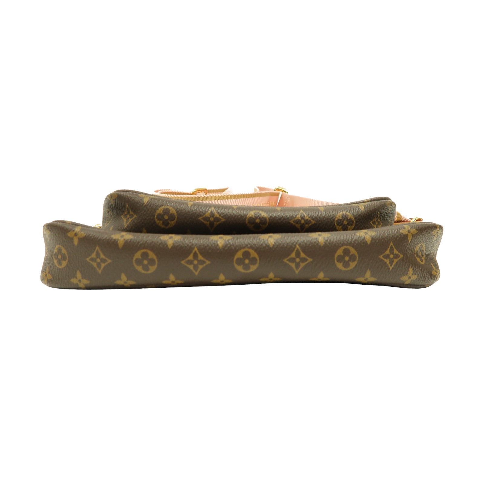 LOUIS VUITTON Monogram Multi Pochette Accessoires金扣手挽肩背兩用袋啡色