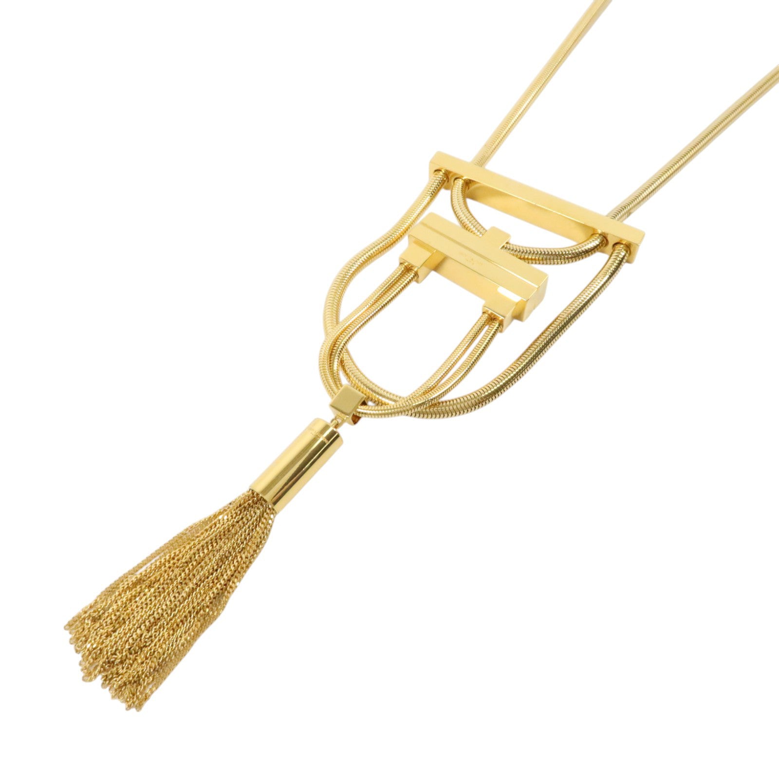 YVES SAINT LAURENT 金屬Multi Layer Tassel Statement Necklace項鏈