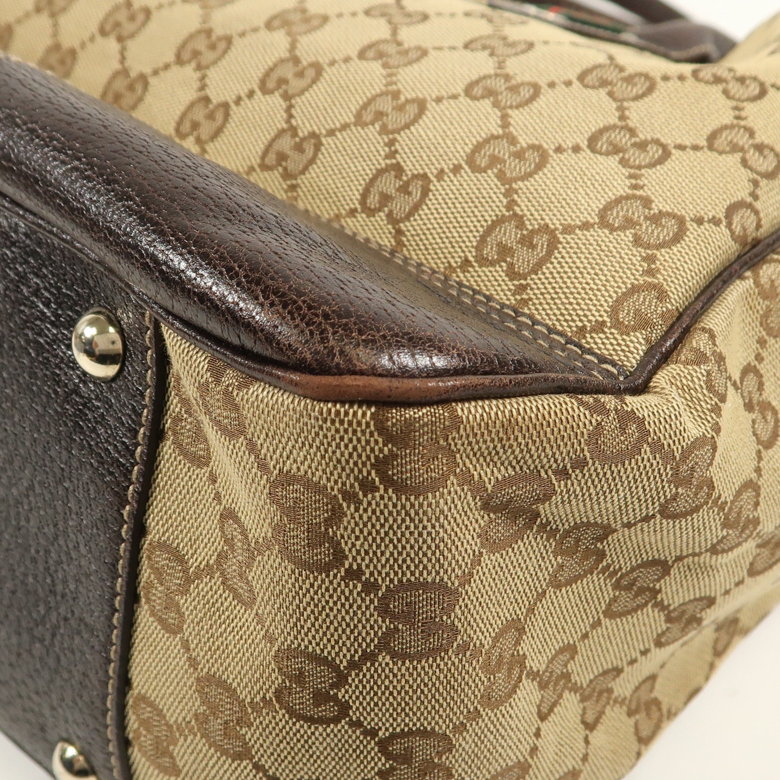 GUCCI 帆布Shoulder Bag金扣肩背袋