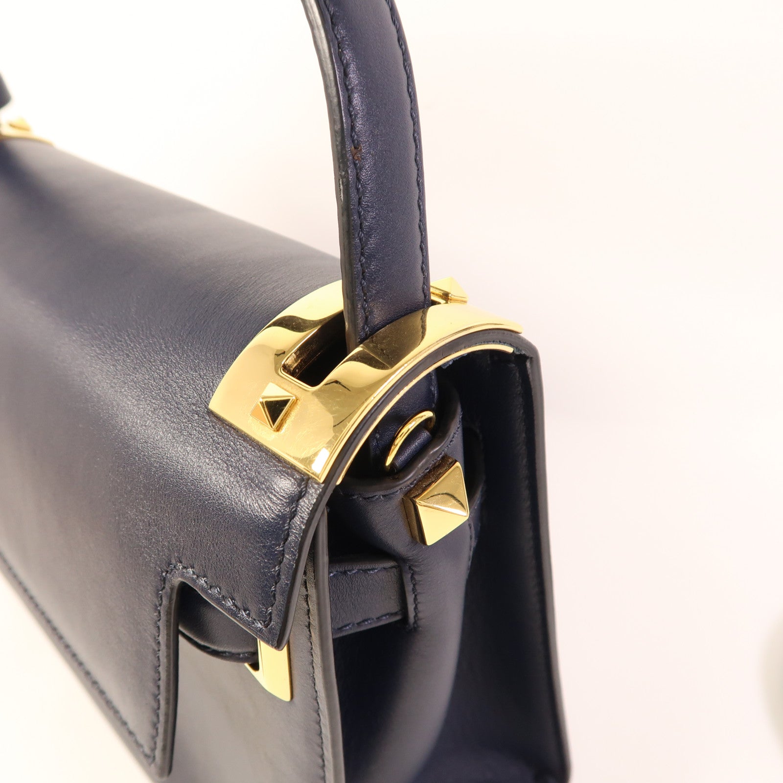 Valentino 牛皮皮革 2 way Shoulder Bag金扣手挽肩背兩用袋