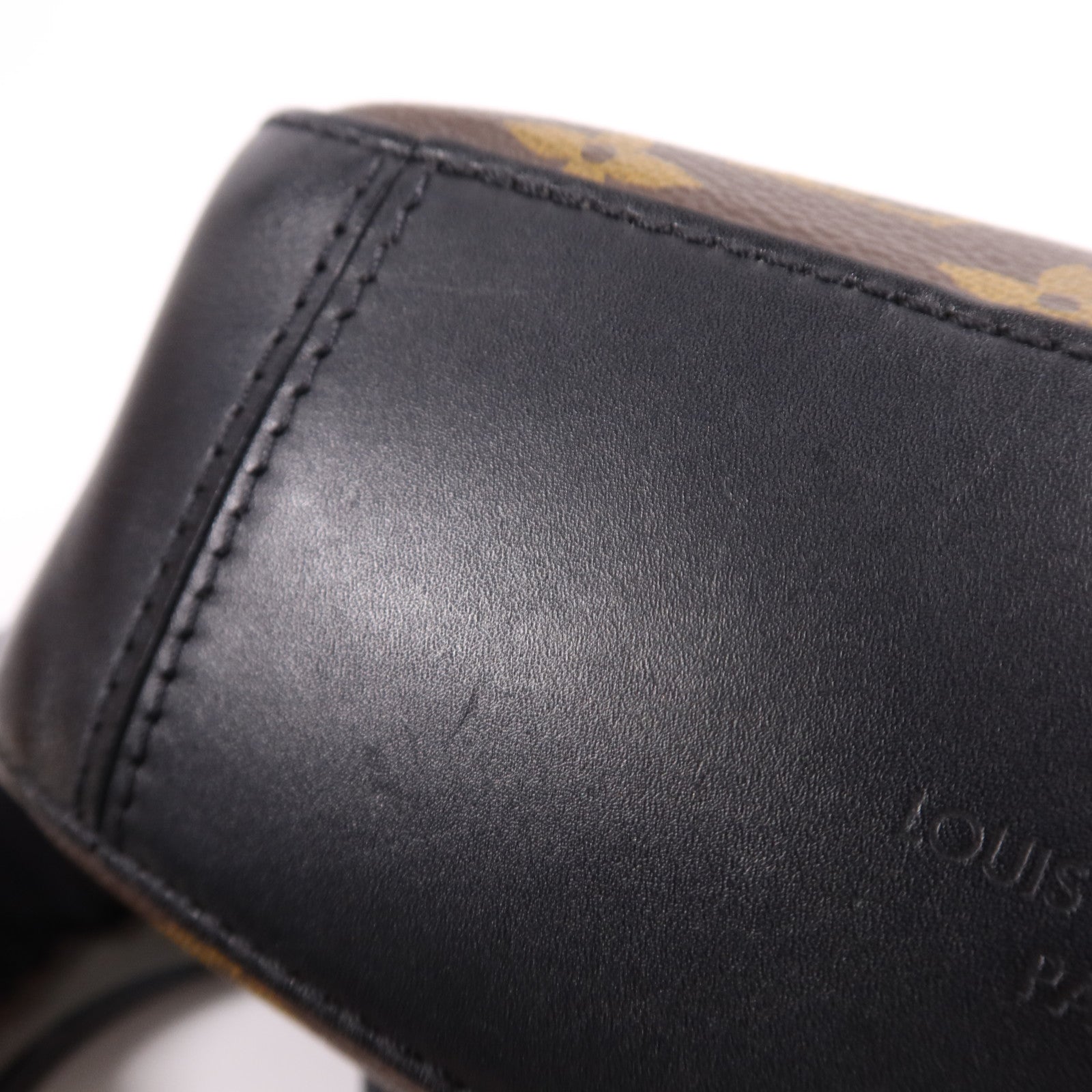 LOUIS VUITTON Monogram Saintonge金扣手挽袋棕色