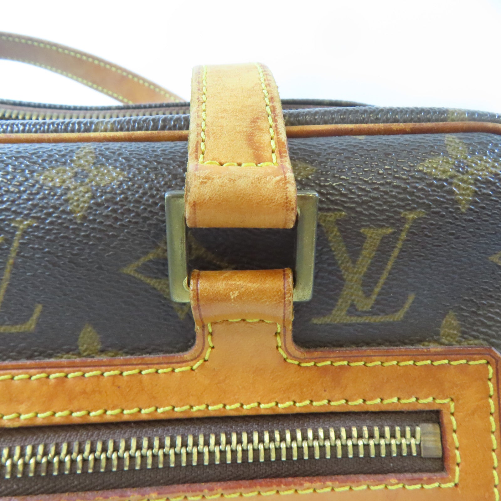 LOUIS VUITTON Monogram Cite GM金扣肩背袋啡色