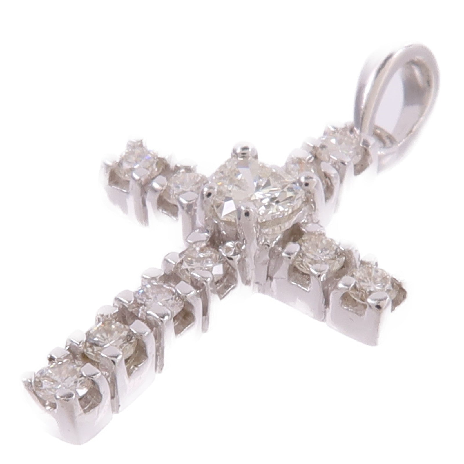 JEWELRY 18K白金Diamond Pendant Top鑽石吊墜