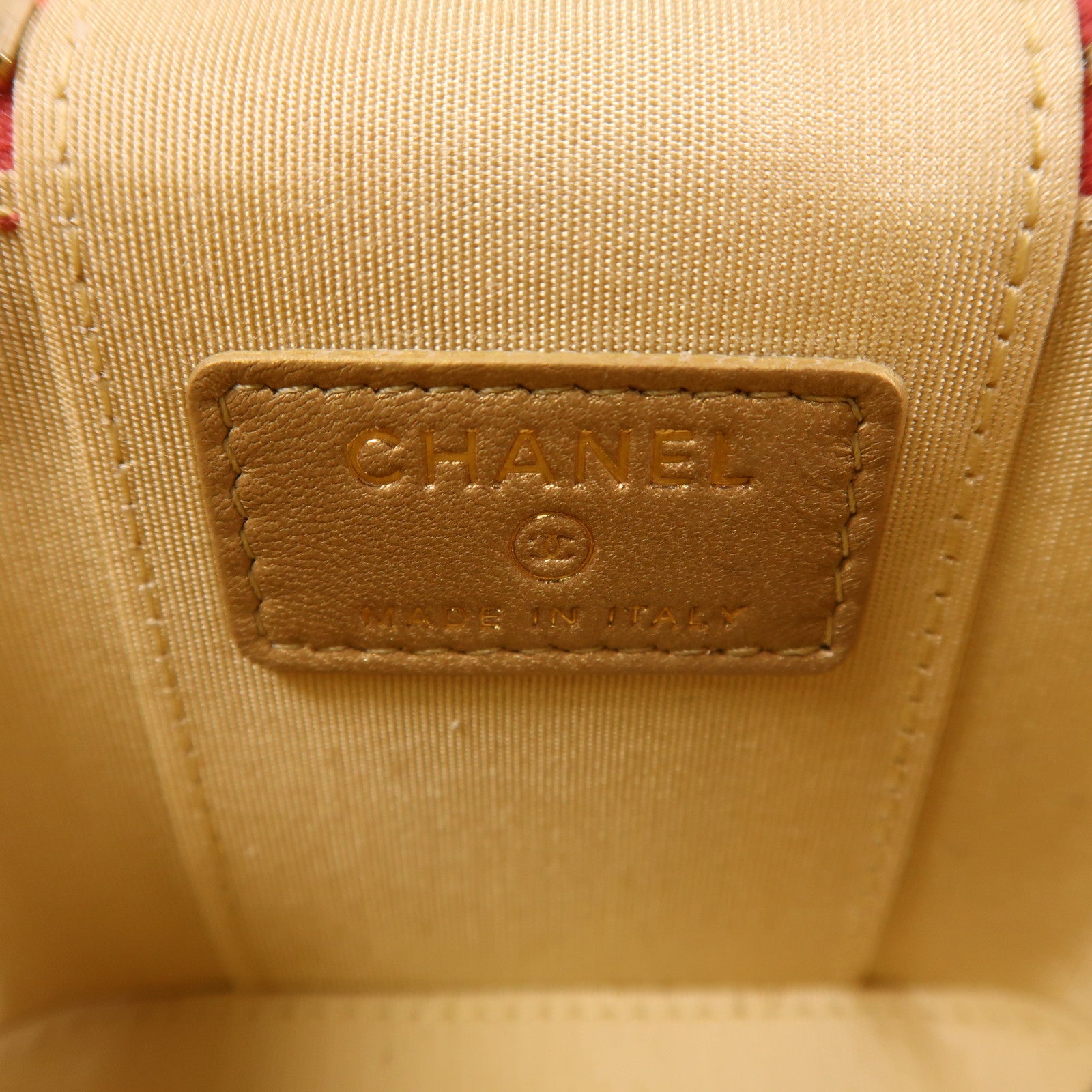 CHANEL 【激減優惠】羊皮皮革Mini Vanity金扣鏈帶肩背袋