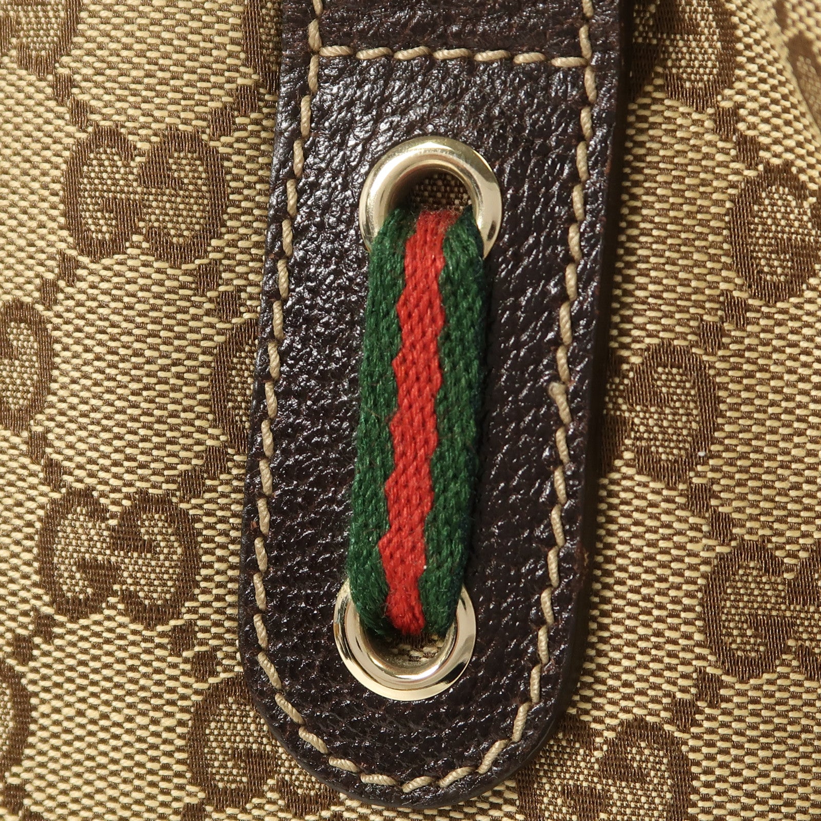 GUCCI 帆布Shoulder Bag金扣肩背袋
