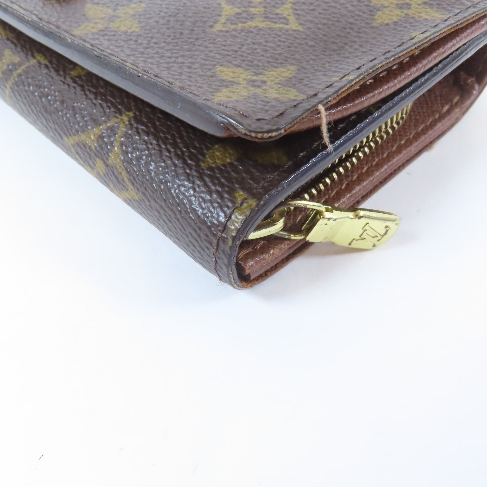 LOUIS VUITTON Monogram Wallet金扣錢包啡色