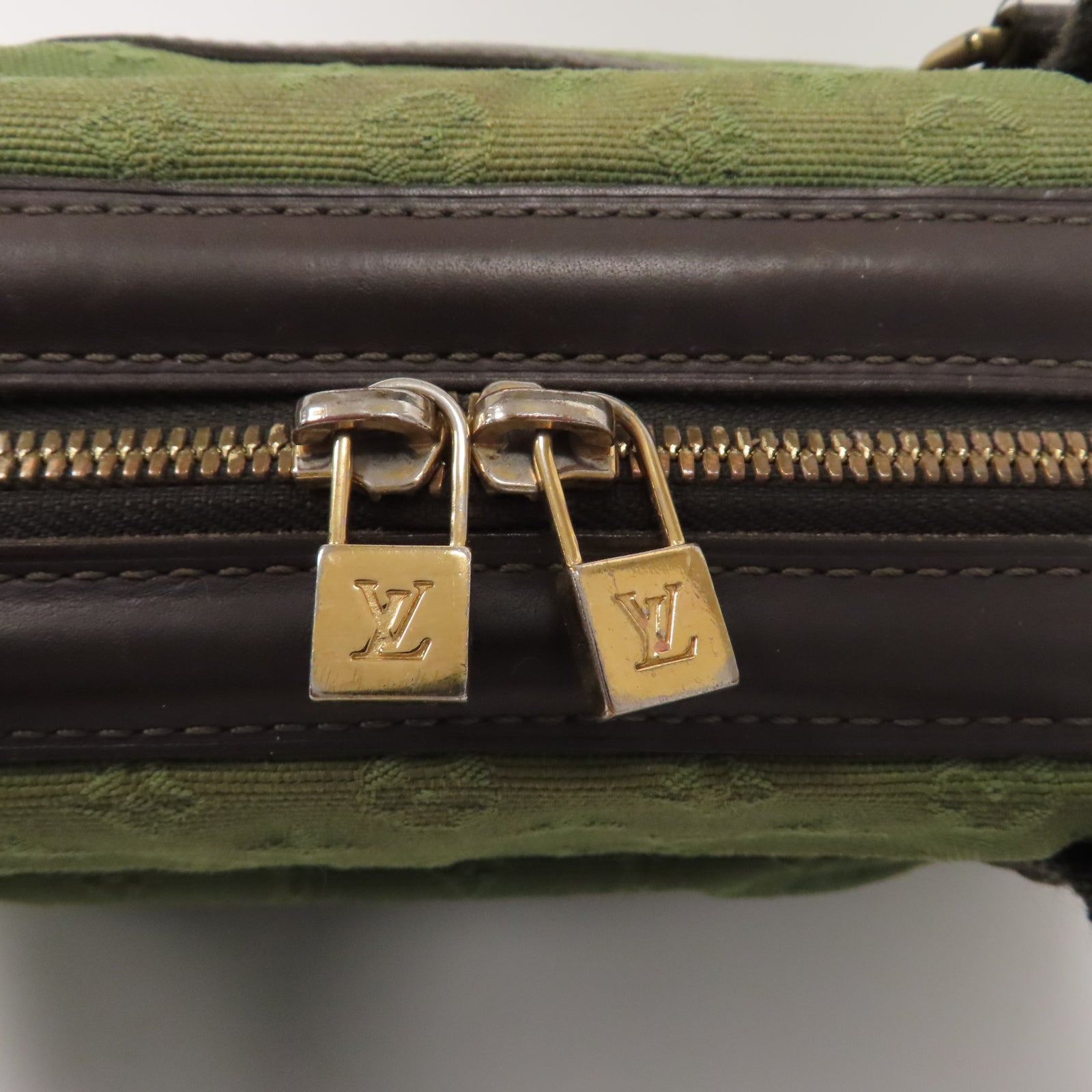 LOUIS VUITTON 【激減優惠】Monogram Mini Josephine PM金扣手挽袋綠色