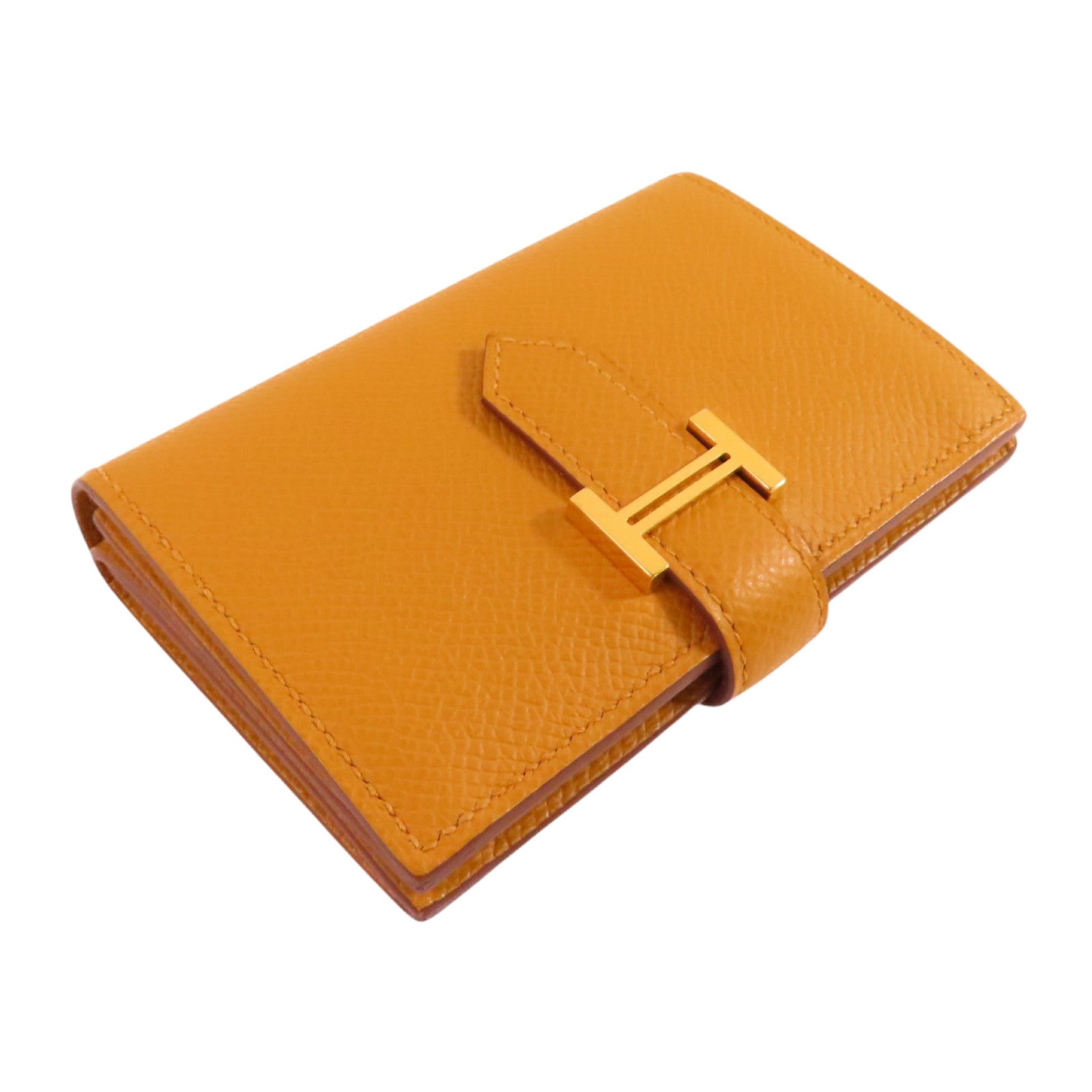 HERMES【激減優惠】 Epsom皮革Bearn Card Case金扣卡套
