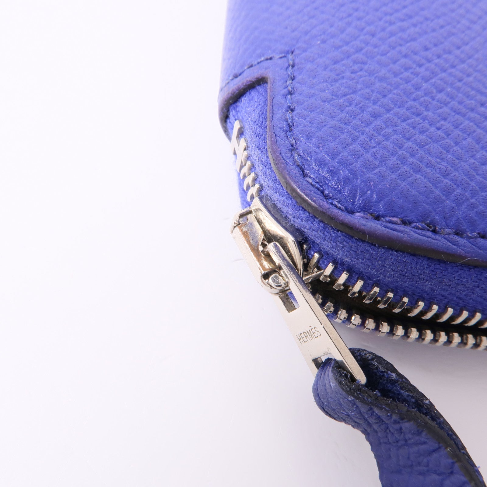 HERMES 【激減優惠】Epsom皮革Silk In Wallet銀扣長錢包Bleu Electrique