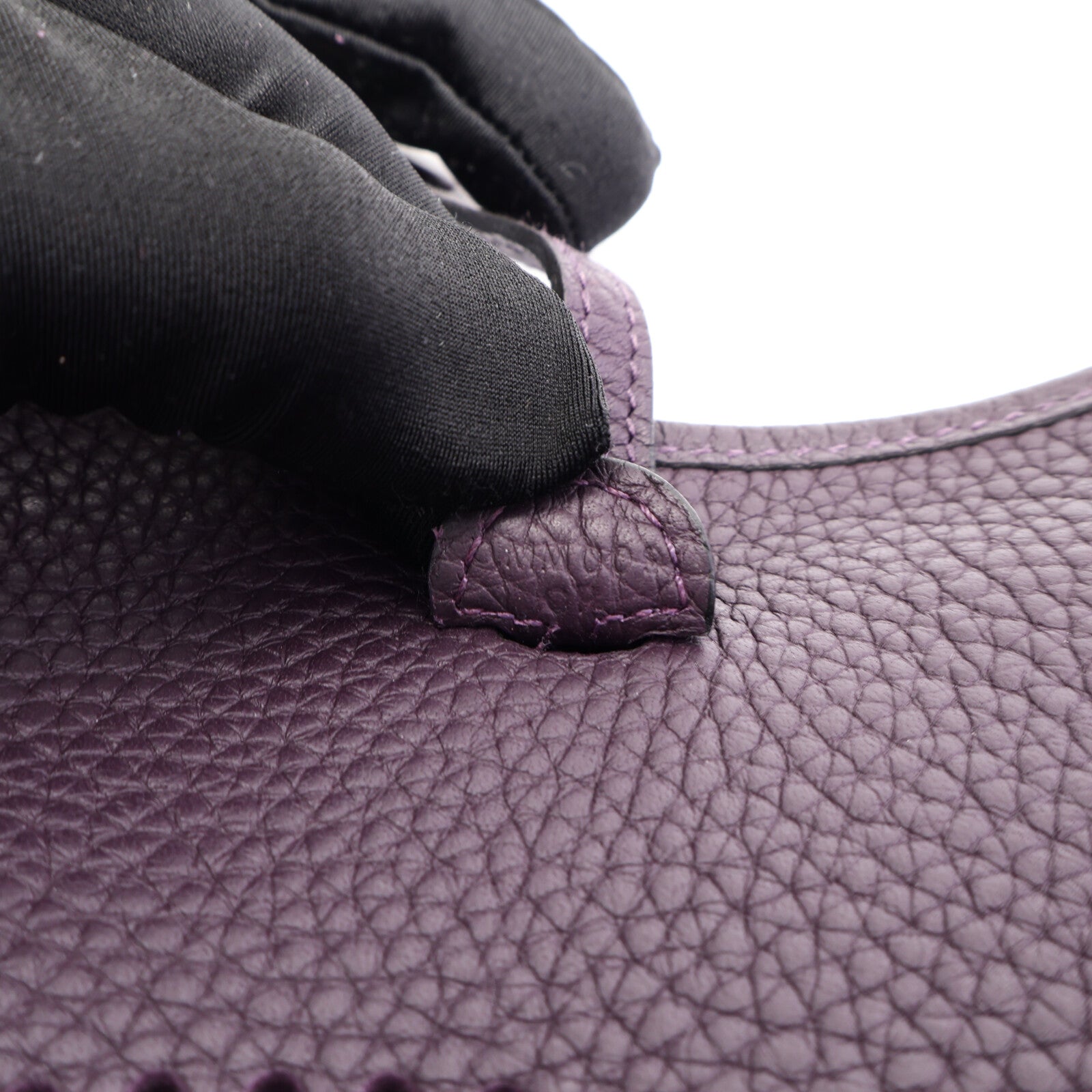 HERMES Clemence皮革Evelyne TPM肩背袋Raisin
