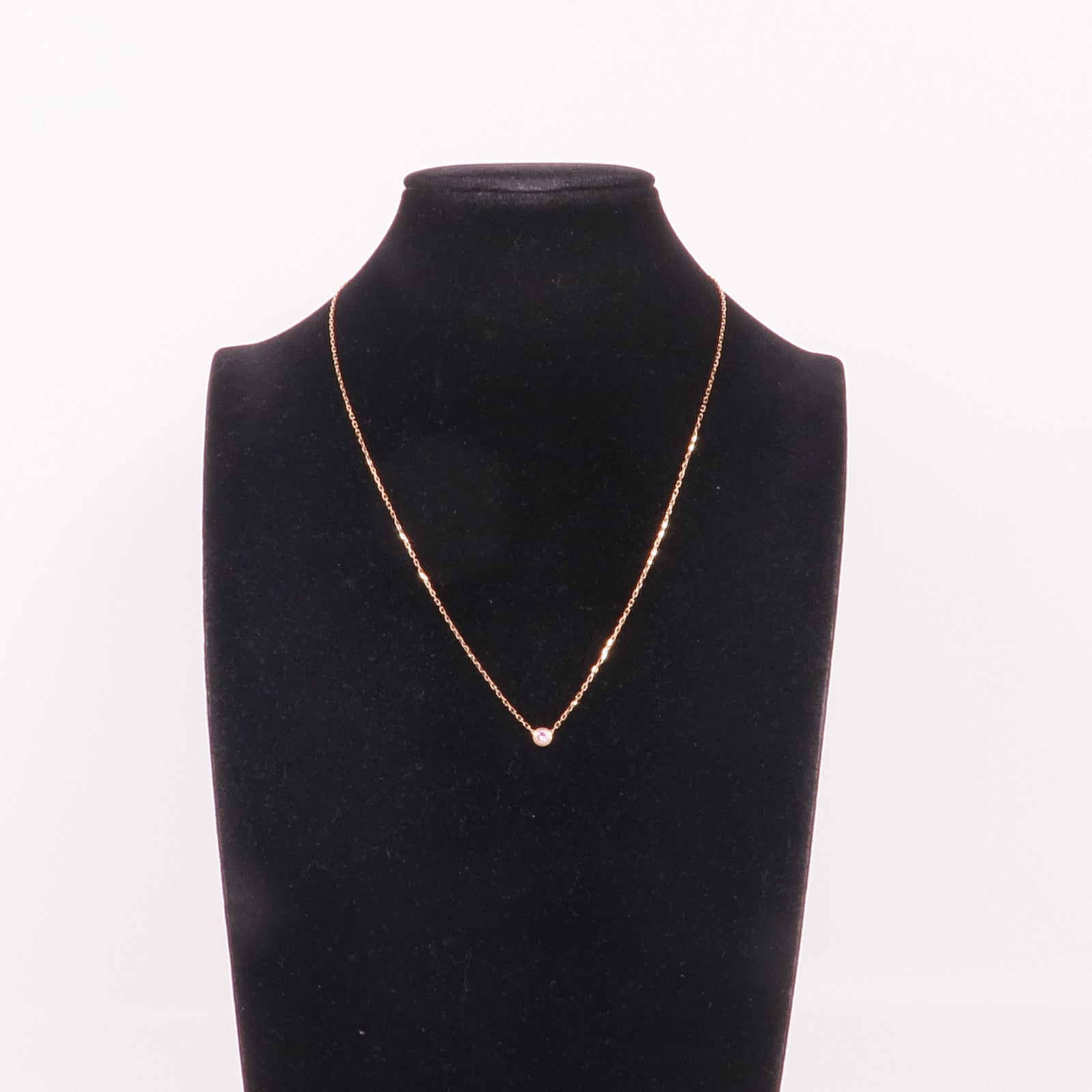 CARTIER 18K玫瑰金d'Amour粉紅色藍寶石項鍊