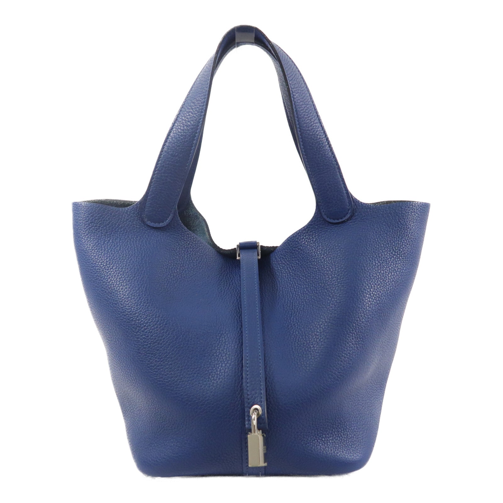 HERMES Maurice皮革Picotin MM手挽袋Deep Blue