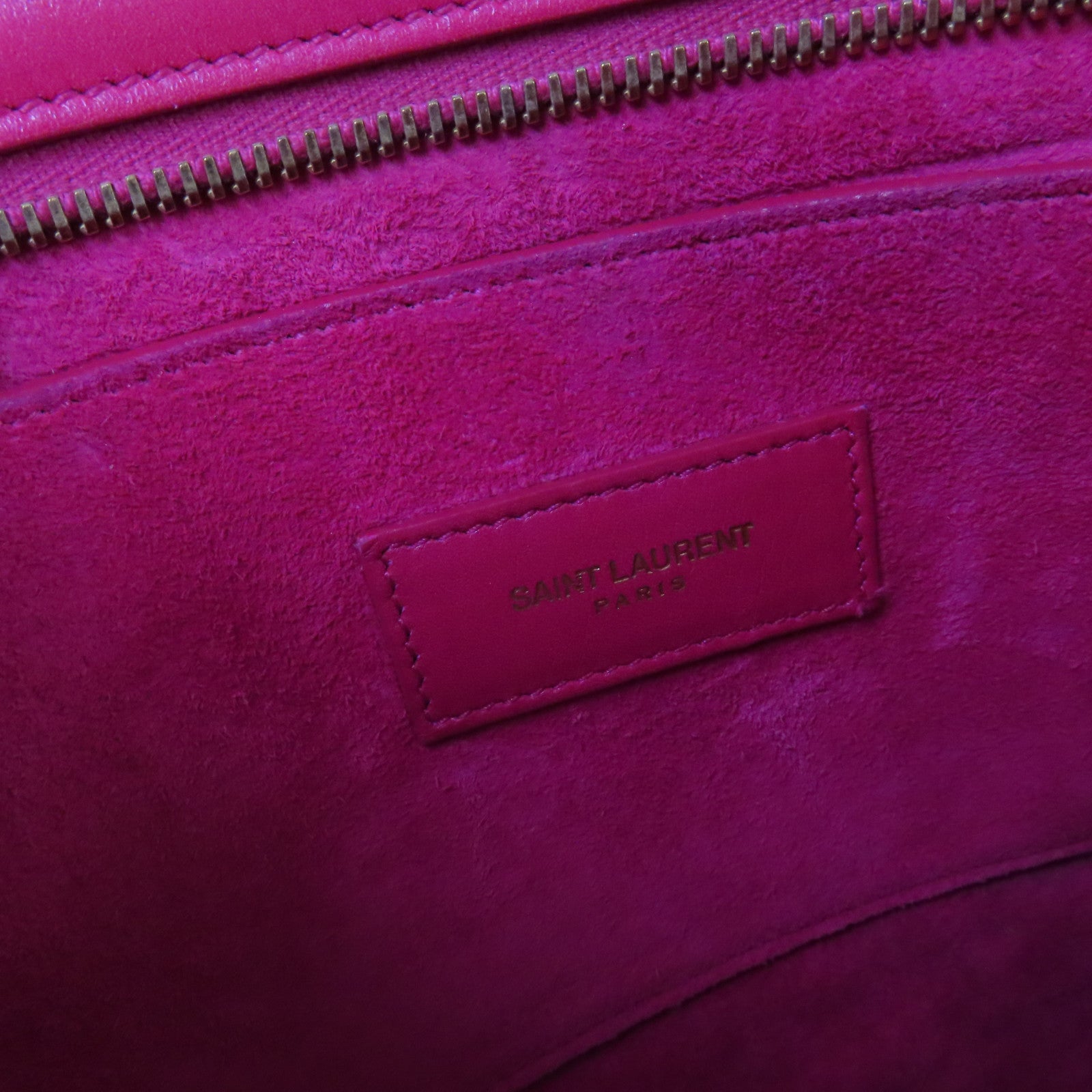 SAINT LAURENT 牛皮皮革Sac de Jour Clutch Bag金扣手拿包粉紅色