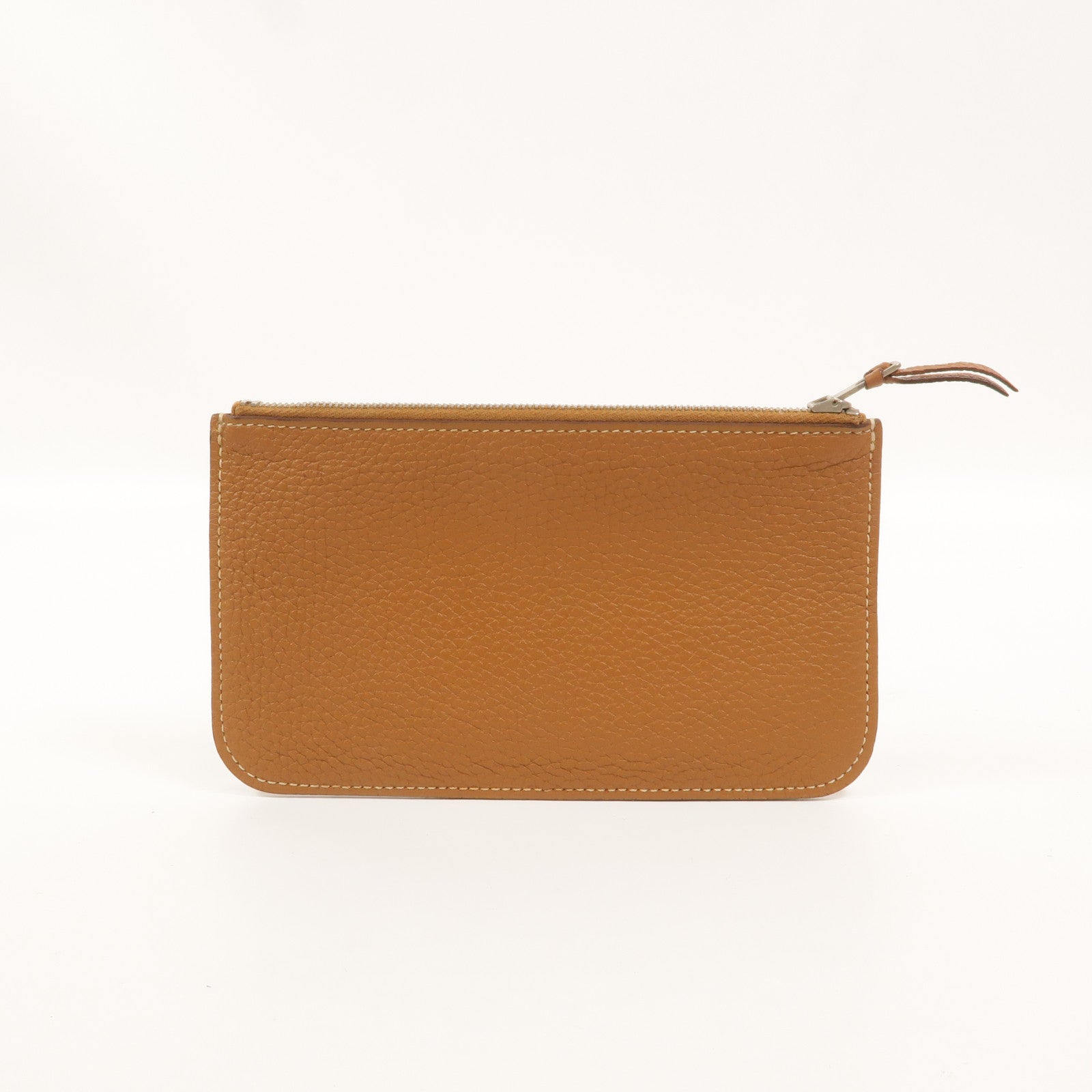 HERMES Clemence皮革Dogon GM長錢包Gold