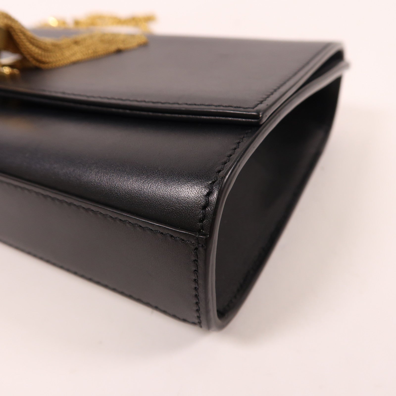 SAINT LAURENT 牛皮皮革Kate Bag金扣鏈帶肩背袋黑色