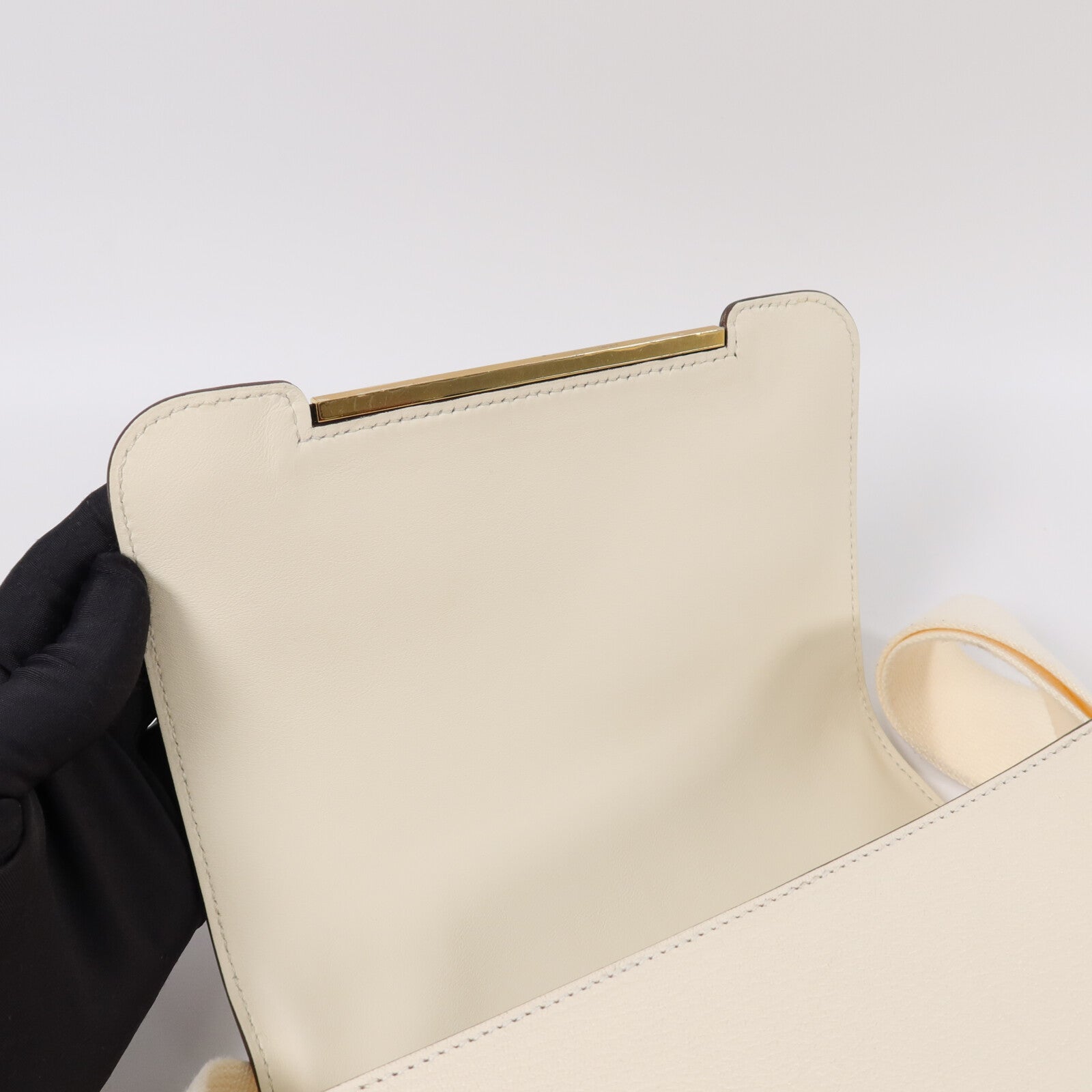 HERMES Chevre皮革Geta肩背袋Nata