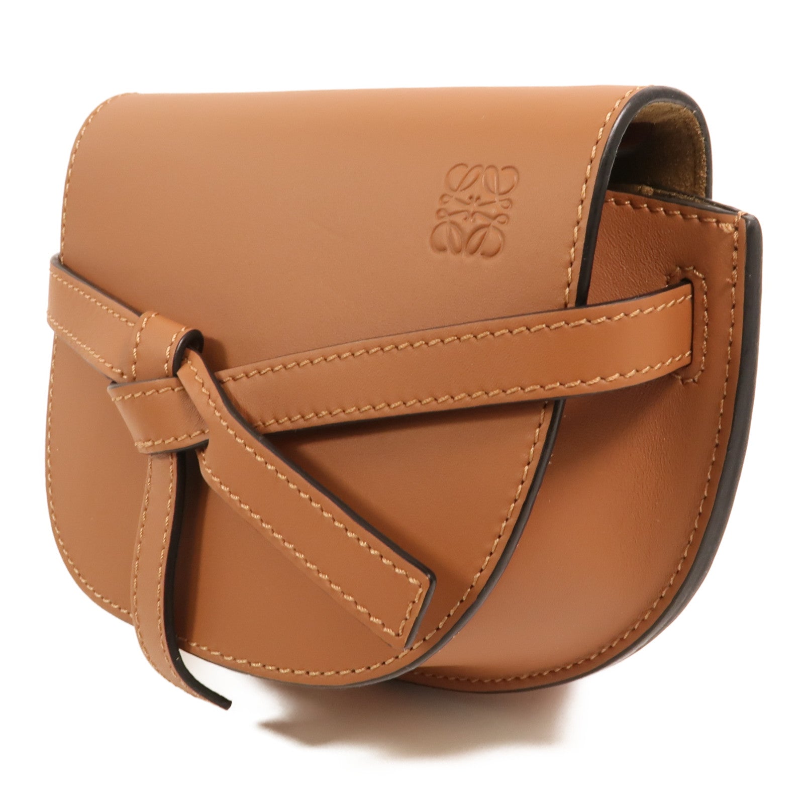 LOEWE 牛皮皮革Gate Mini金扣肩背袋