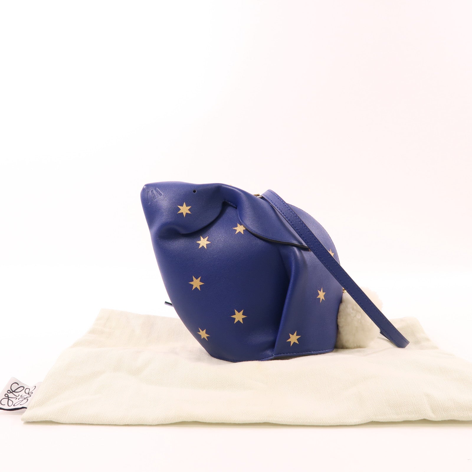 LOEWE 牛皮皮革Bunny Star Mini Bag金扣肩背袋