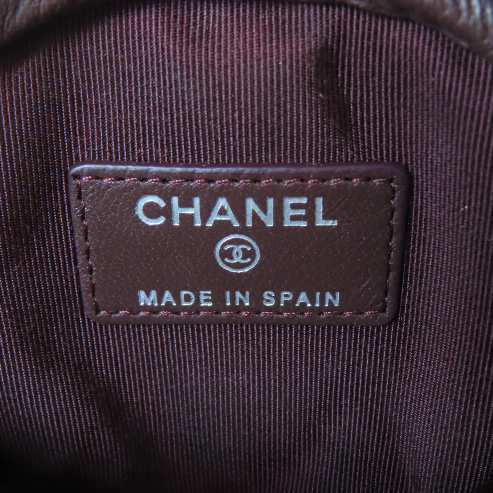 CHANEL 菱格羊皮皮革Coin Bag銀扣零錢包黑色