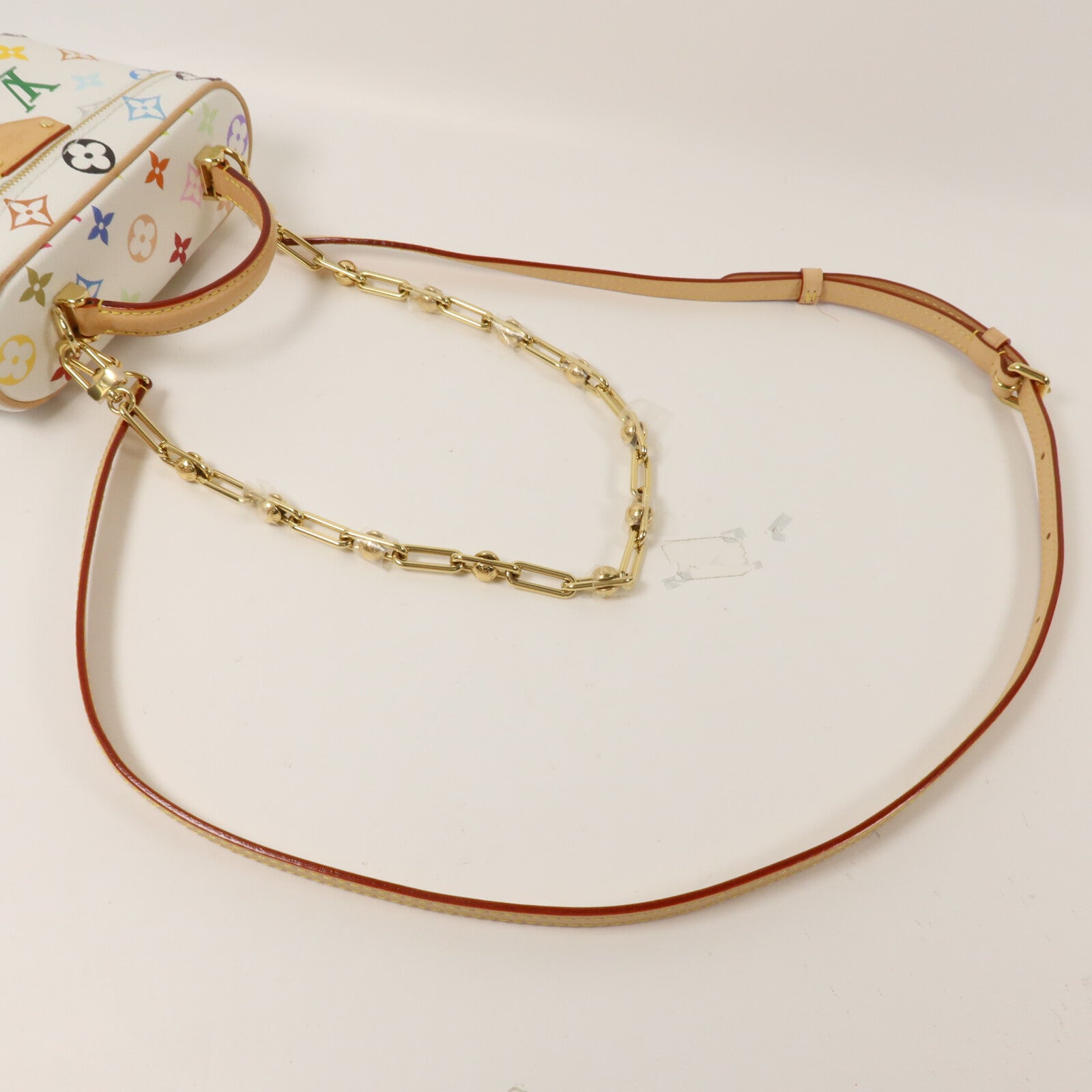 LOUIS VUITTON Monogram Multicolore LVxTM Vanity Chain Pouch鏈帶手挽肩背兩用袋